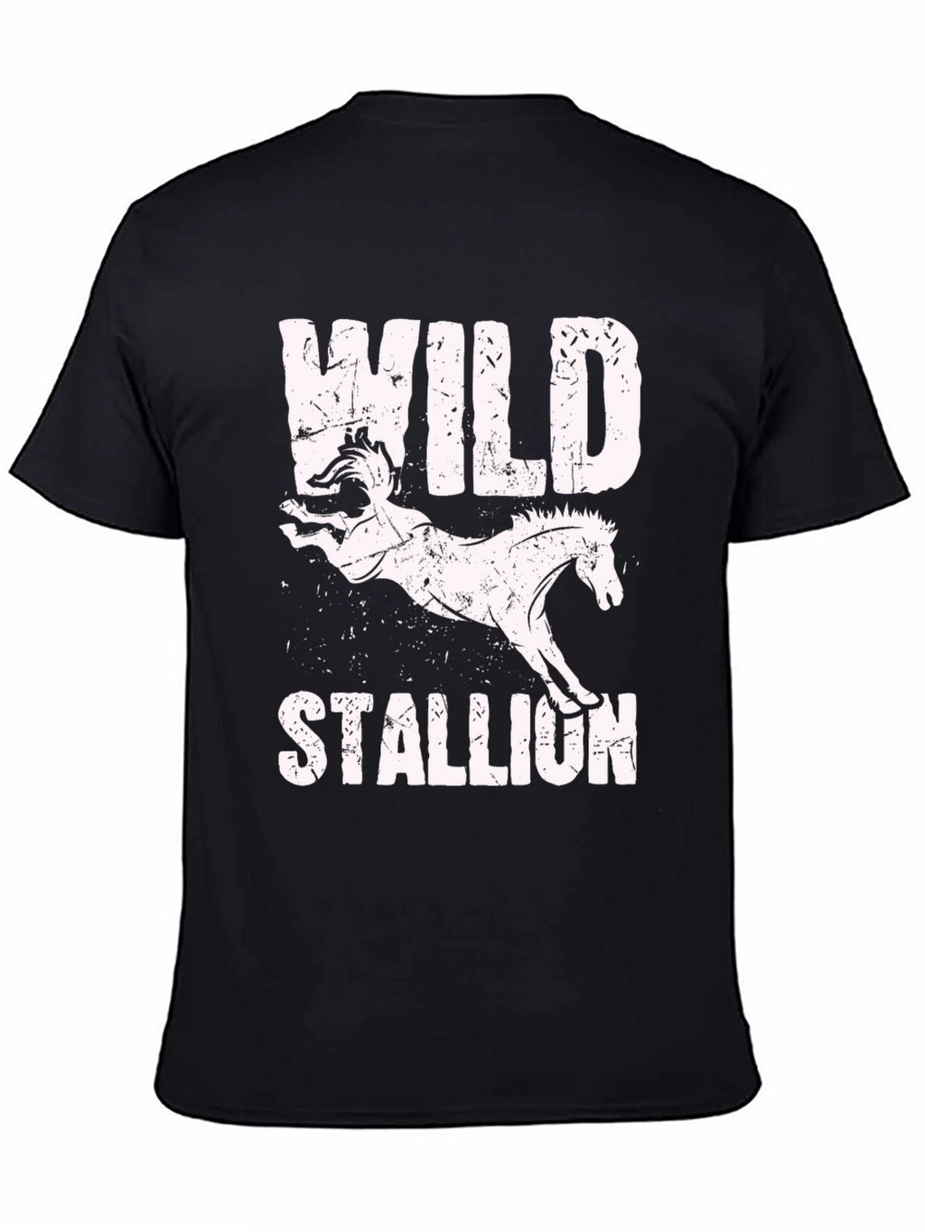 Wild Stallion Graphic Tee - Distressed Print