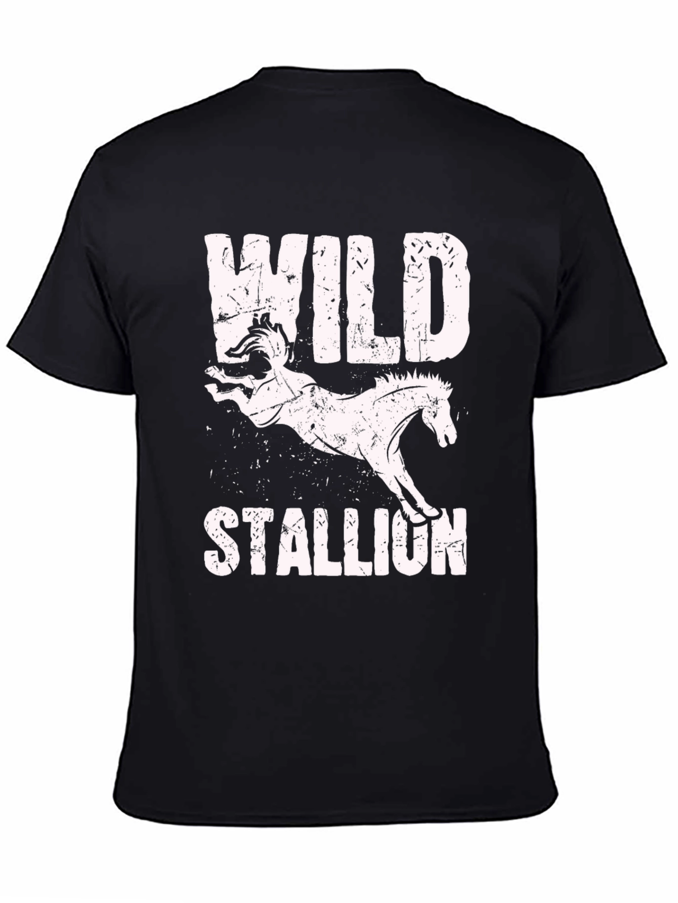 Wild Stallion Graphic Tee - Distressed Print