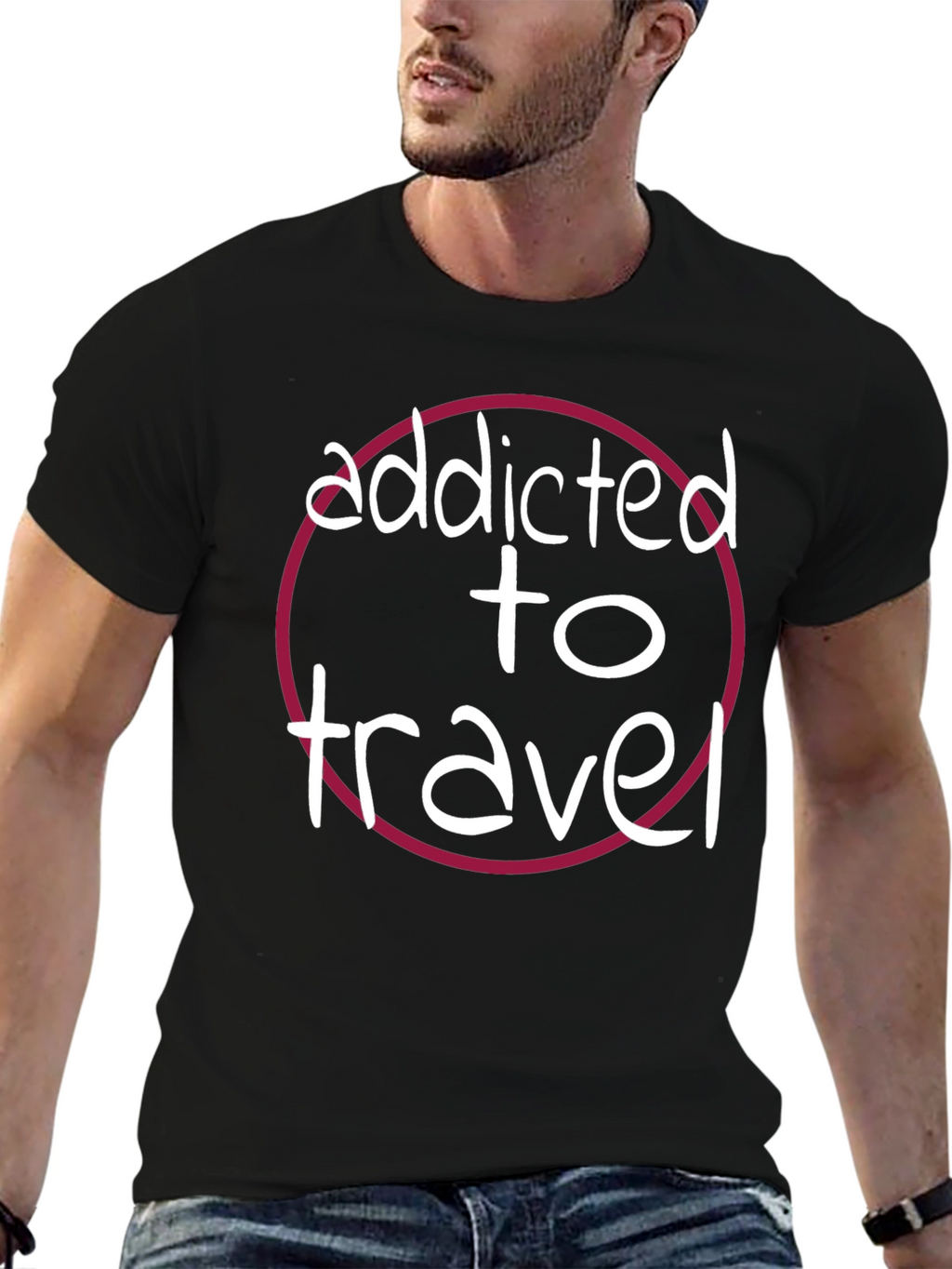 Addicted to Travel Graphic T-Shirt