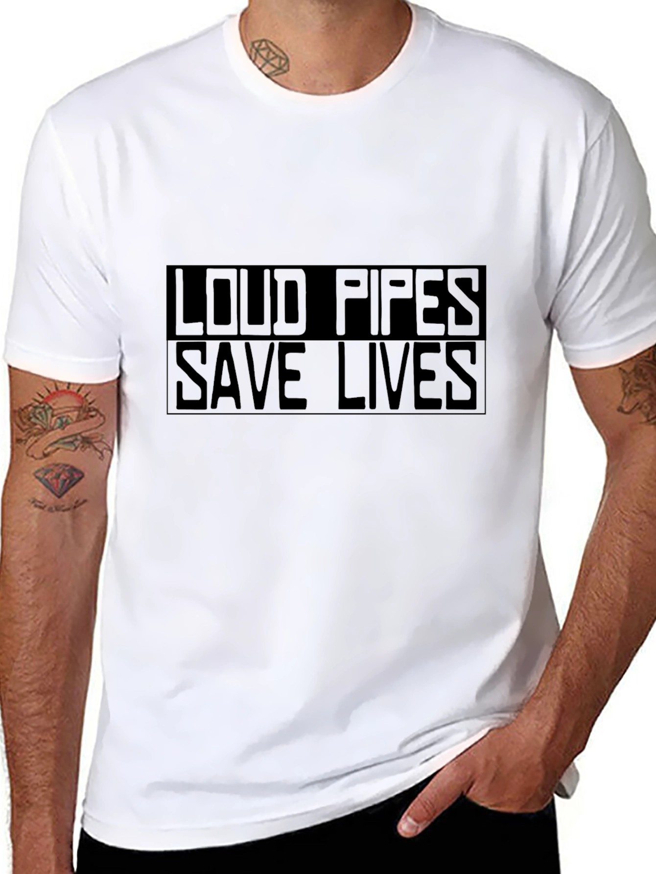 Loud Pipes Save Lives Black T-Shirt