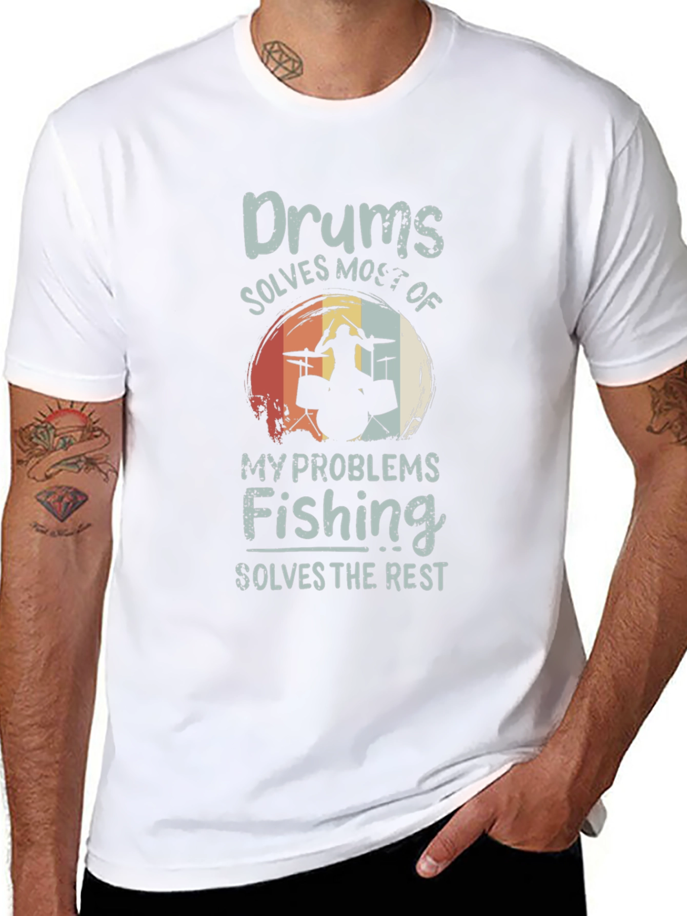 Drums and Fishing T-Shirt