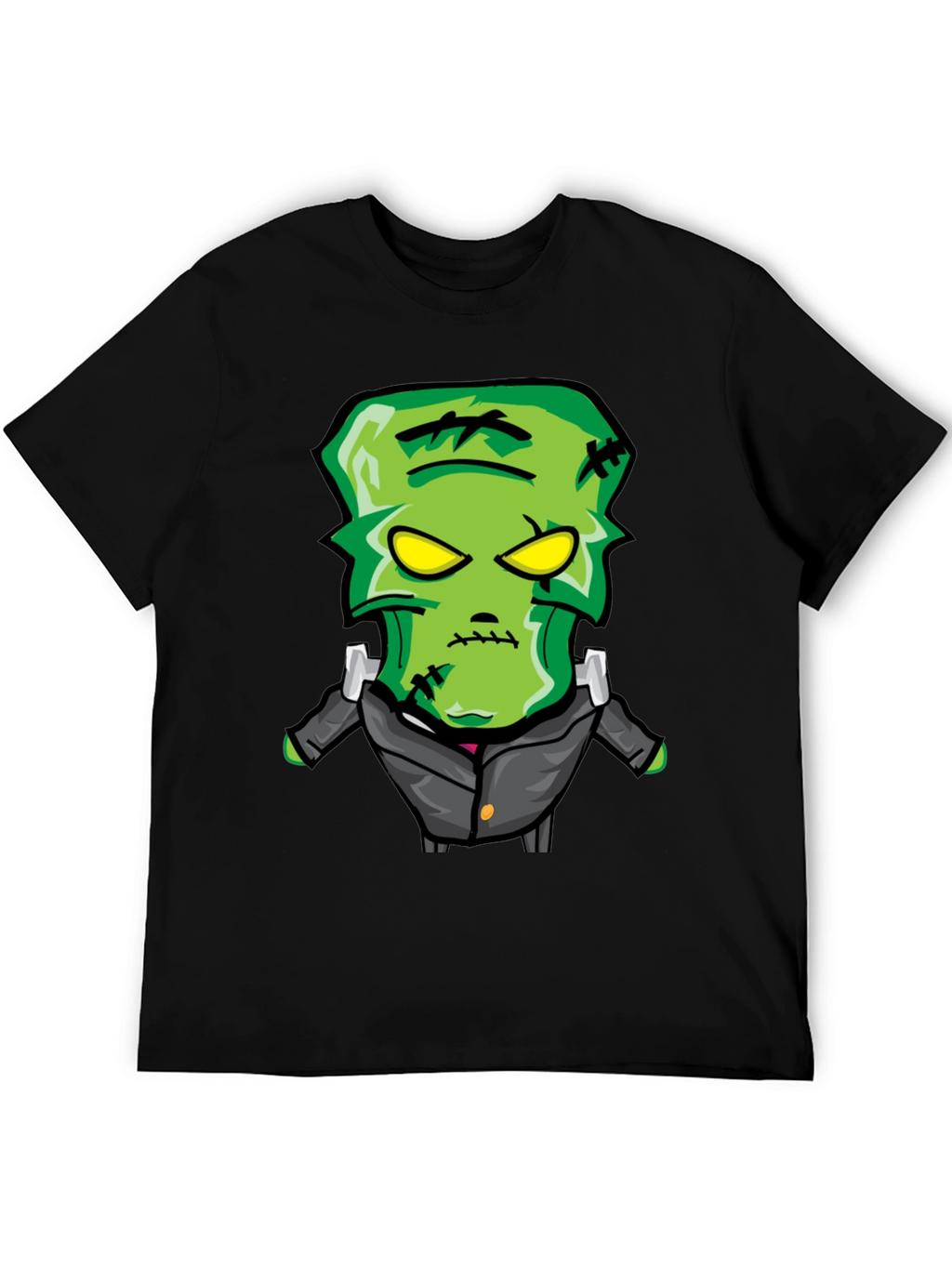Frankenstein Cartoon Graphic Tee - Black