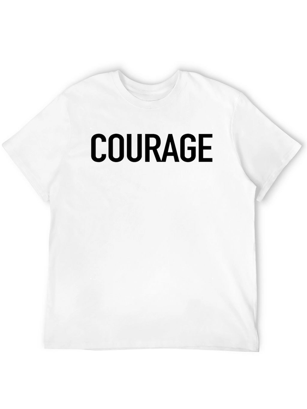 Courage Black T-Shirt - Bold Statement Tee