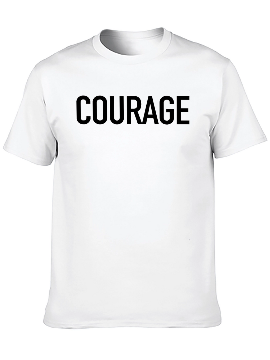 Courage Black T-Shirt - Bold Statement Tee