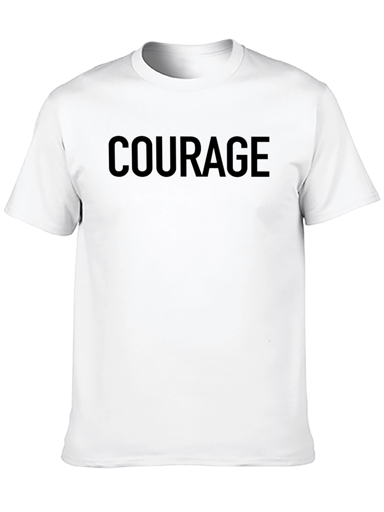 Courage Black T-Shirt - Bold Statement Tee