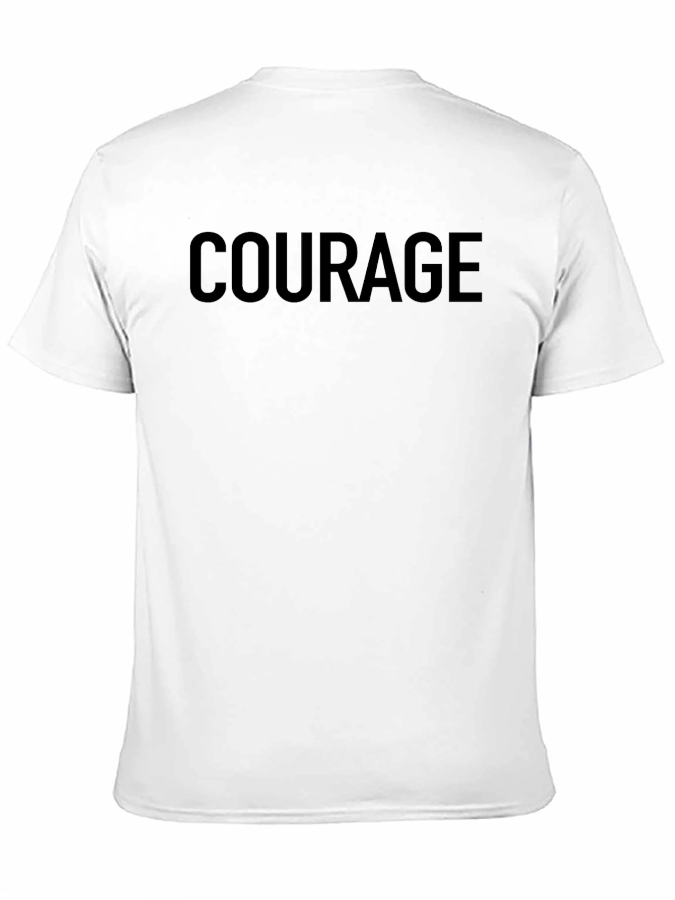 Courage Black T-Shirt - Bold Statement Tee