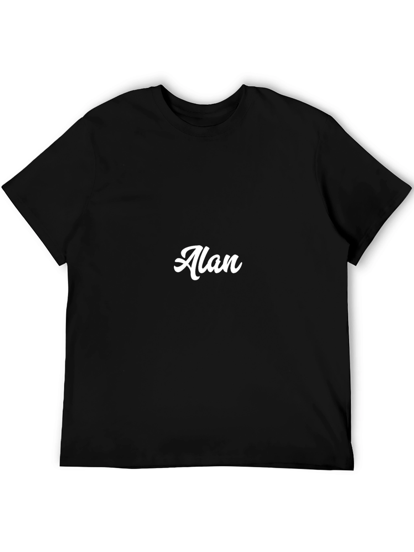 Alan Custom Name Black T-Shirt