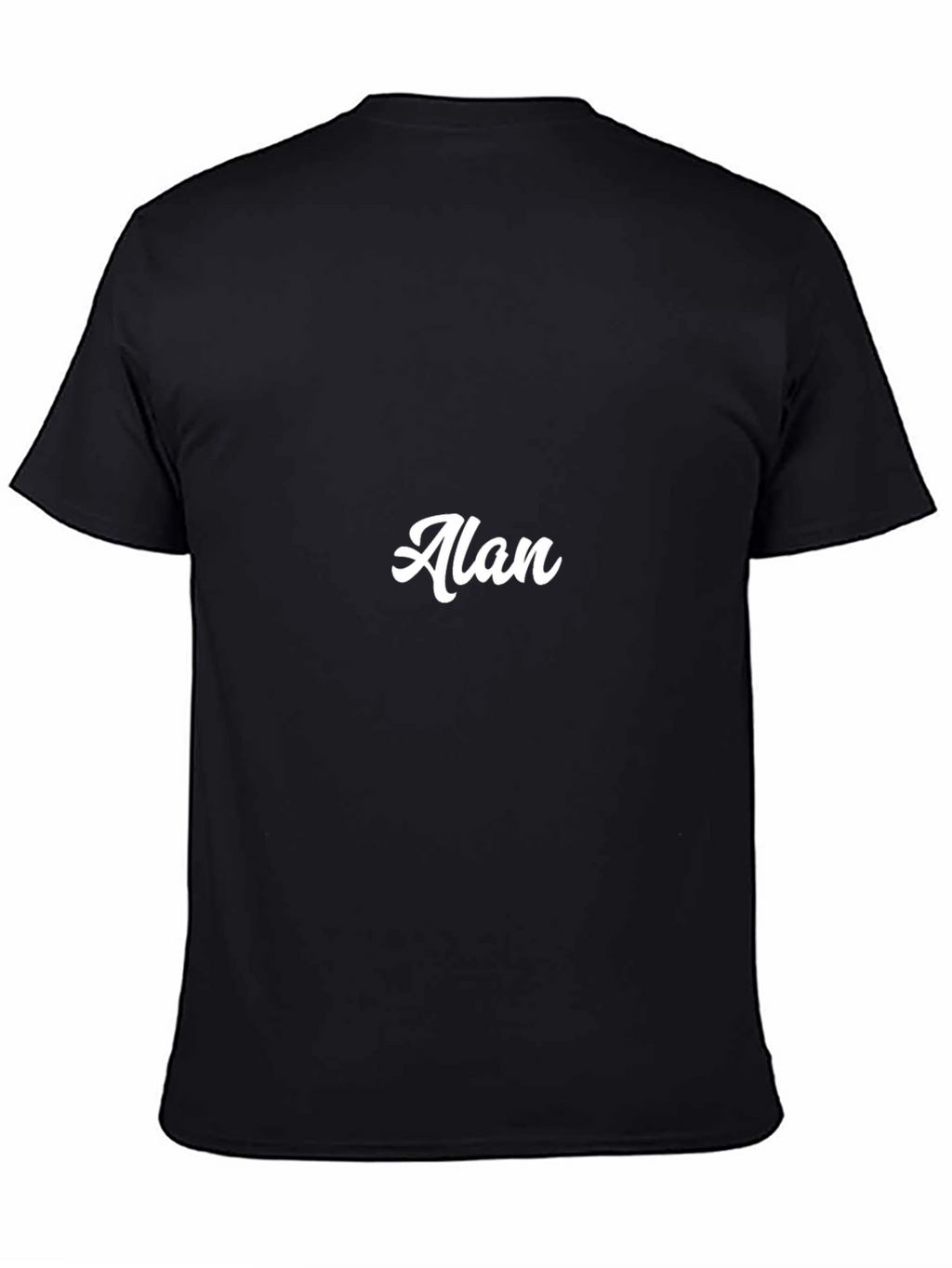Alan Custom Name Black T-Shirt