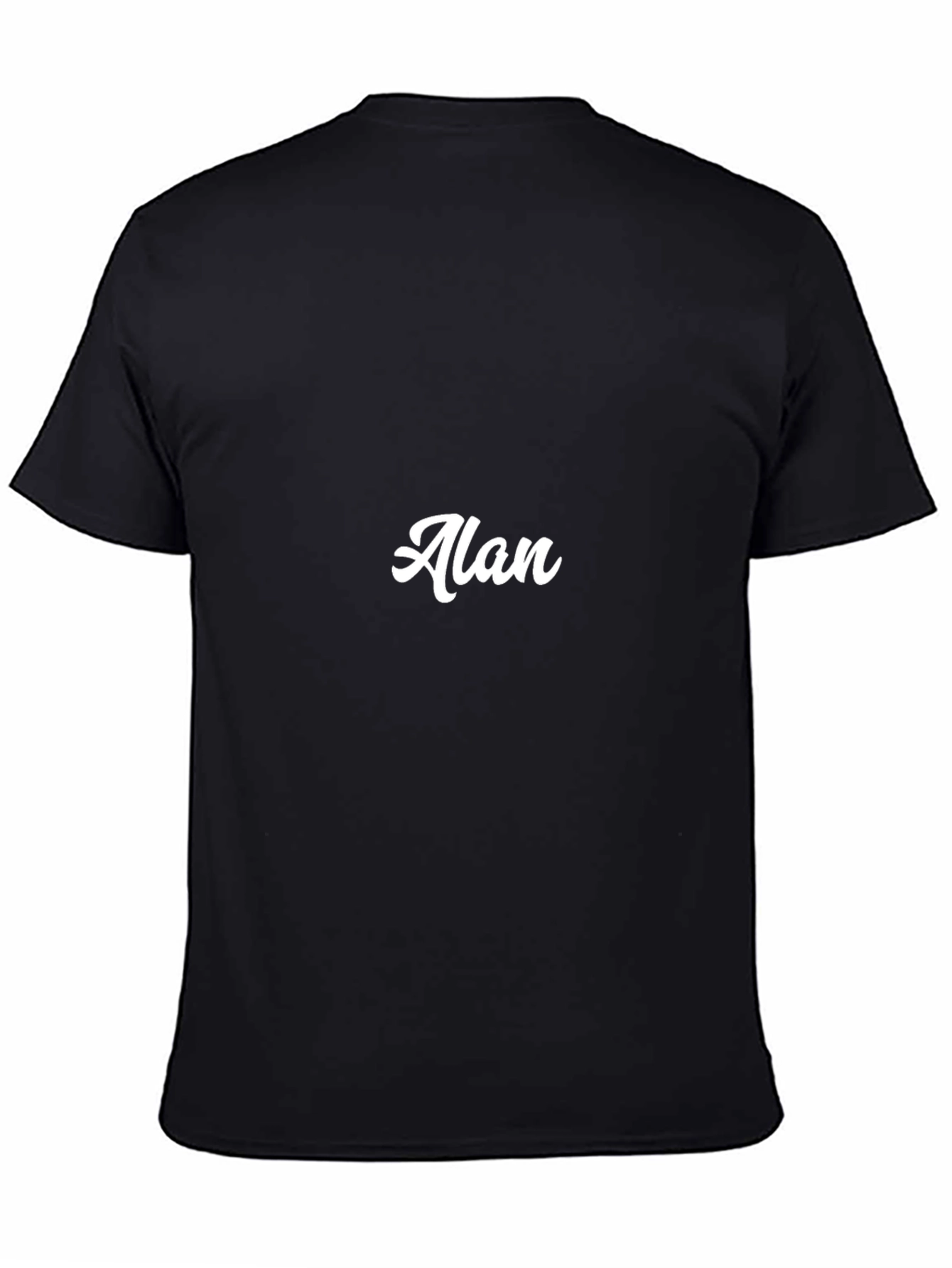 Alan Custom Name Black T-Shirt