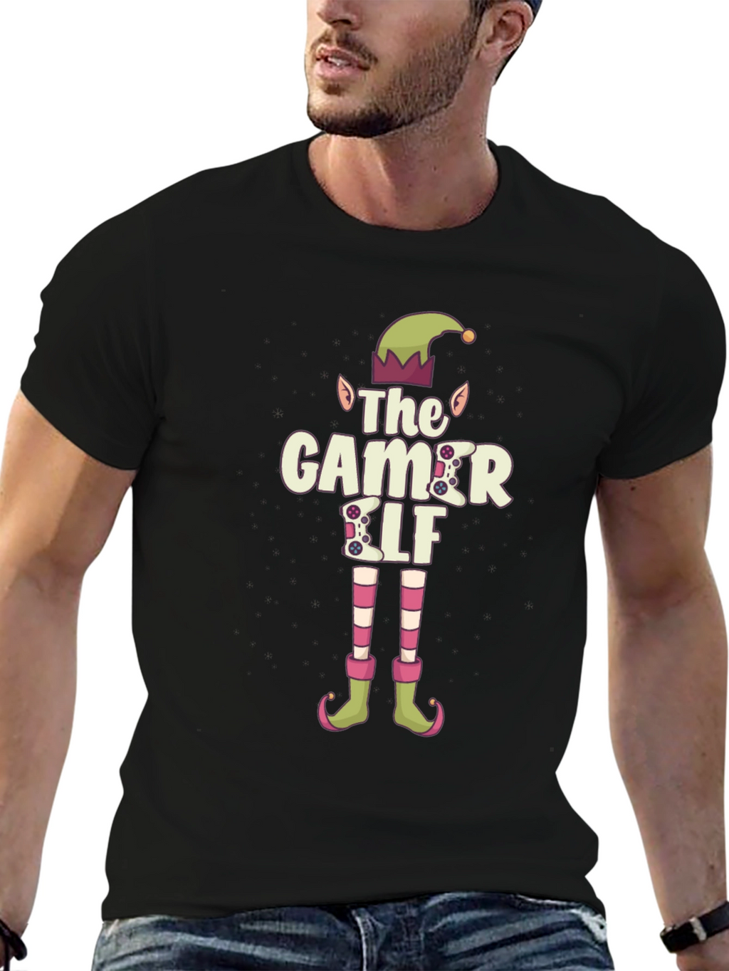 Gamer Elf T-Shirt - Funny Christmas Tee