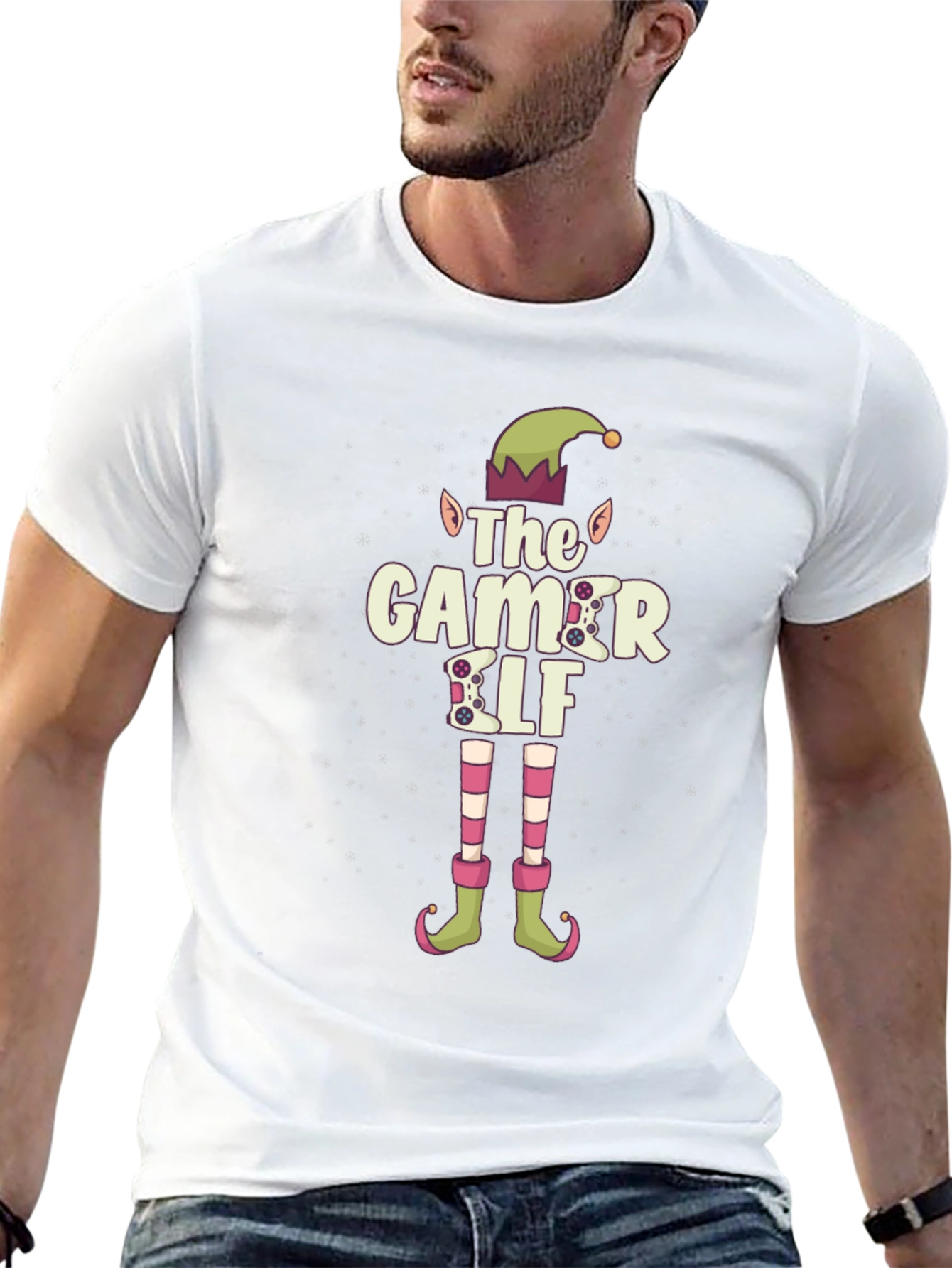 Gamer Elf T-Shirt - Funny Christmas Tee