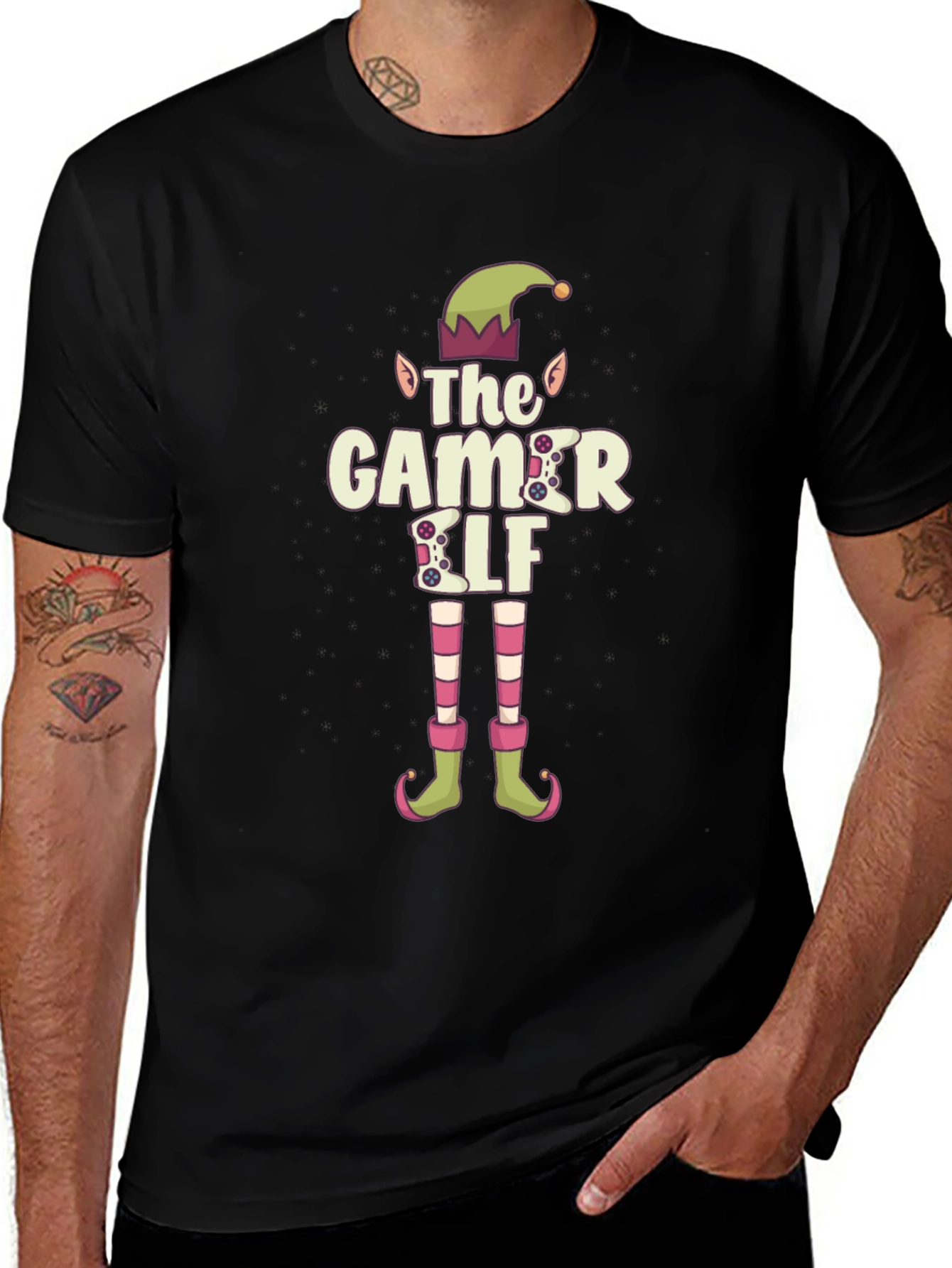 Gamer Elf T-Shirt - Funny Christmas Tee