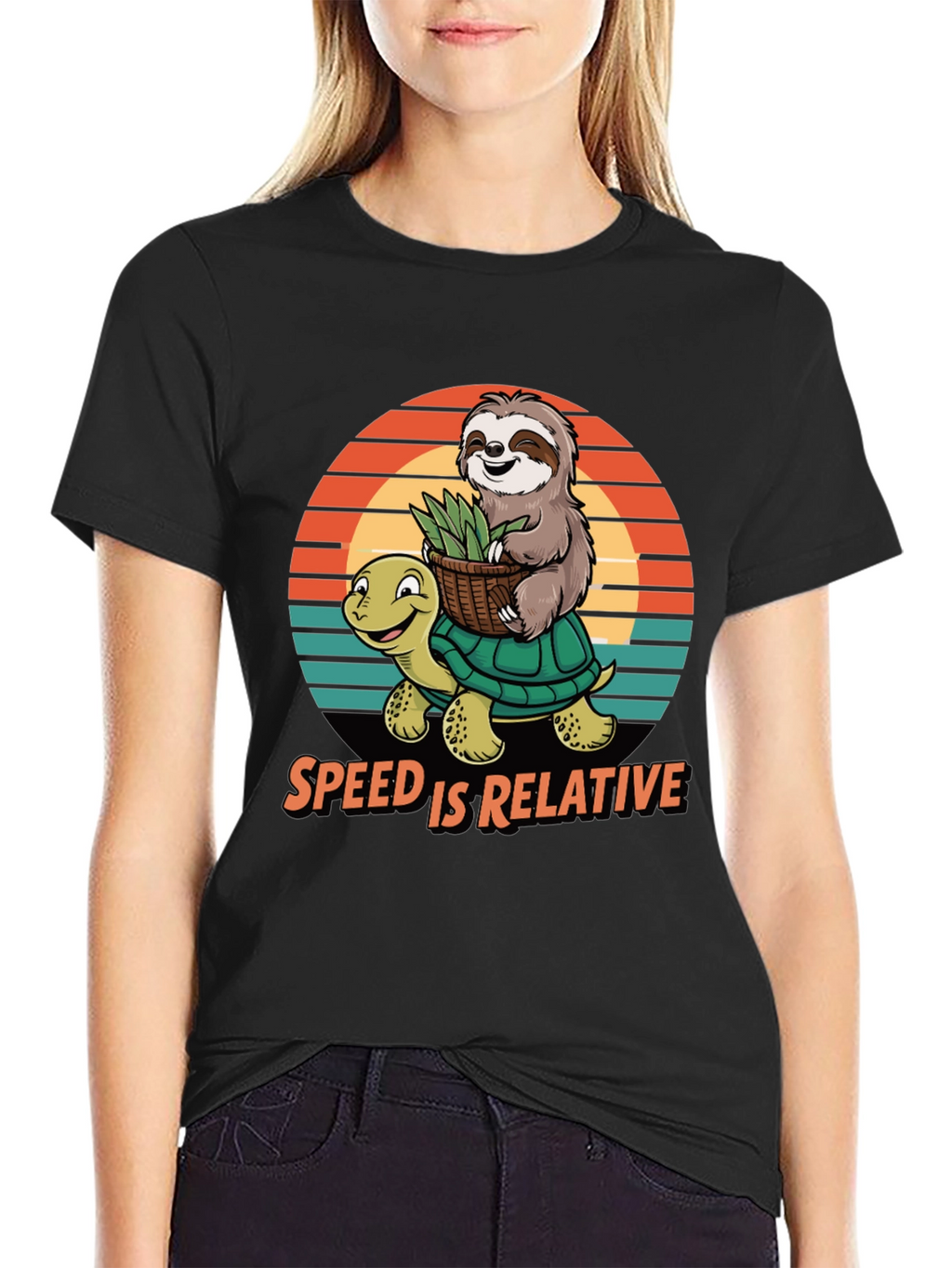 Speed is Relative Sloth & Turtle Graphic Tee
