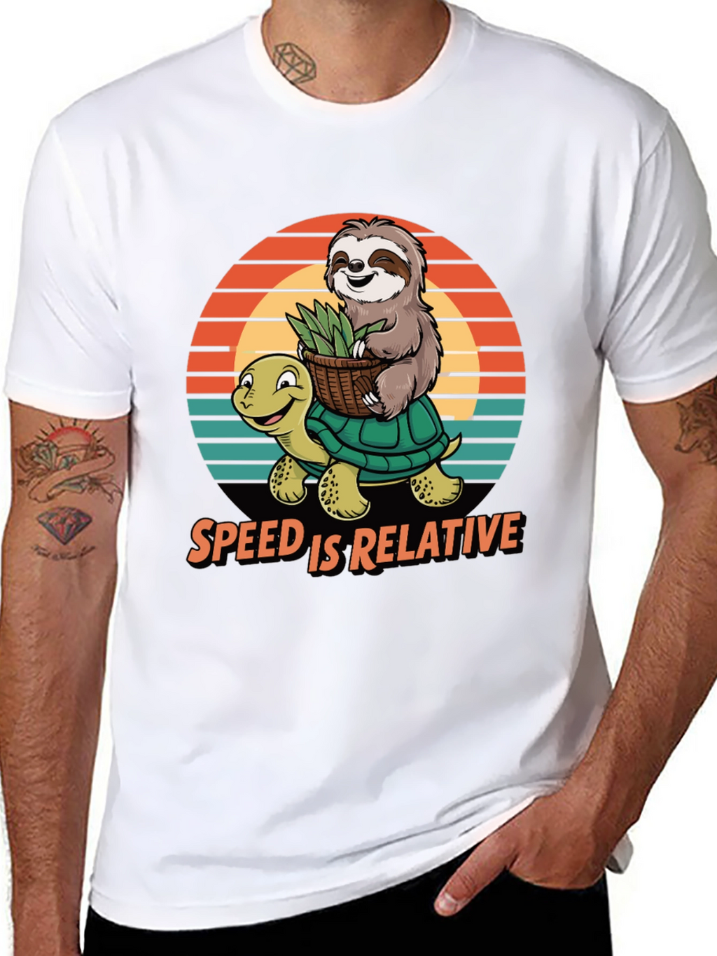 Speed is Relative Sloth & Turtle Graphic Tee
