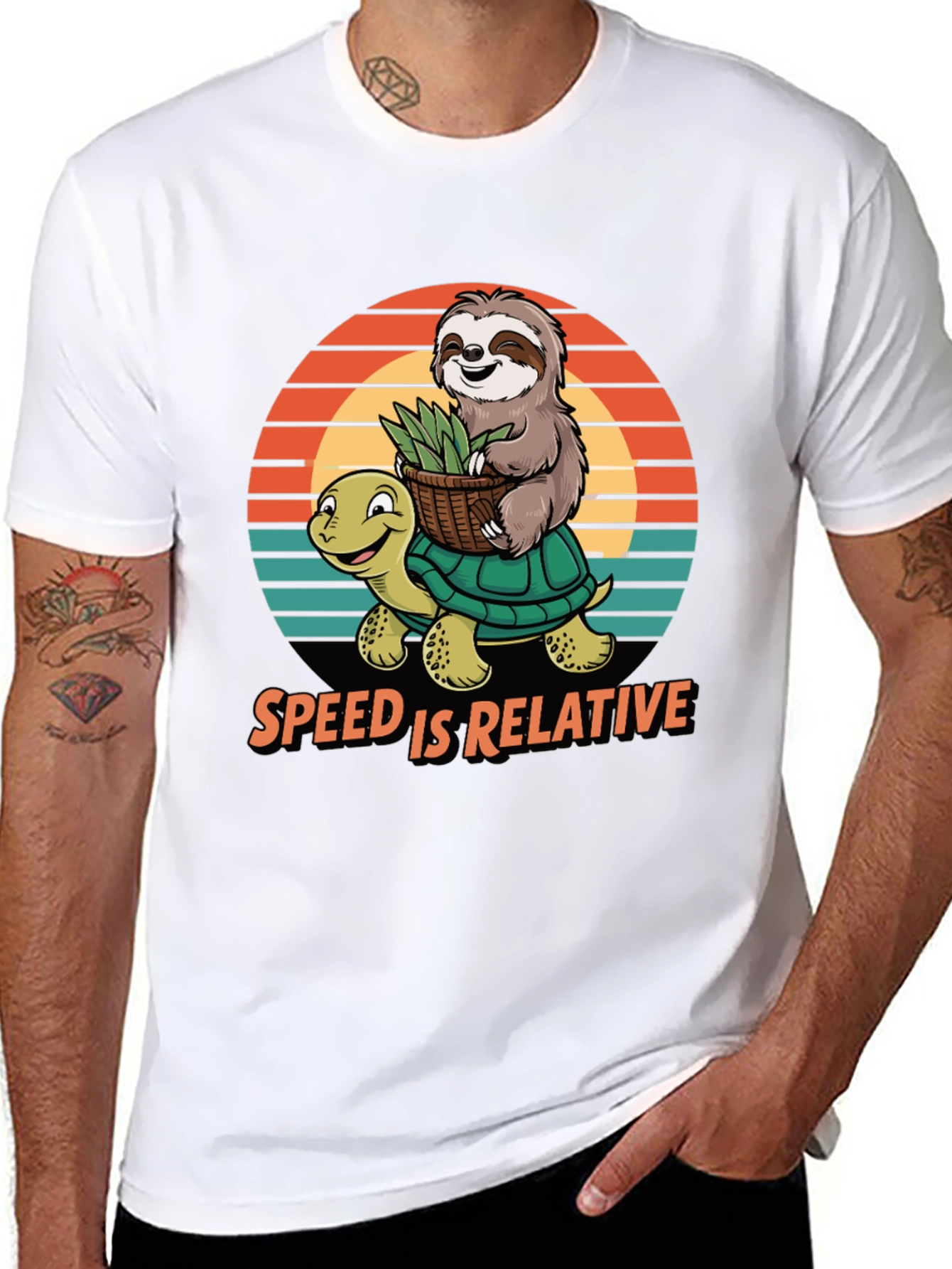 Speed is Relative Sloth & Turtle Graphic Tee