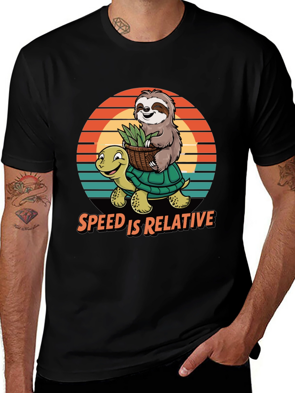 Speed is Relative Sloth & Turtle Graphic Tee