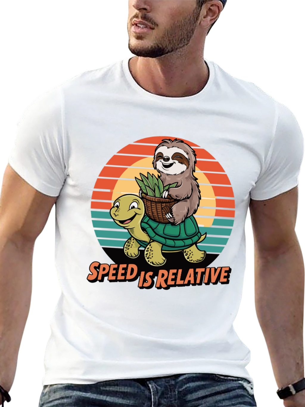 Speed is Relative Sloth & Turtle Graphic Tee
