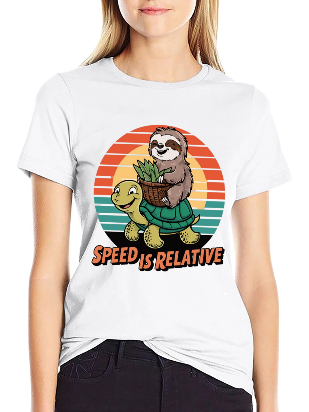Speed is Relative Sloth & Turtle Graphic Tee