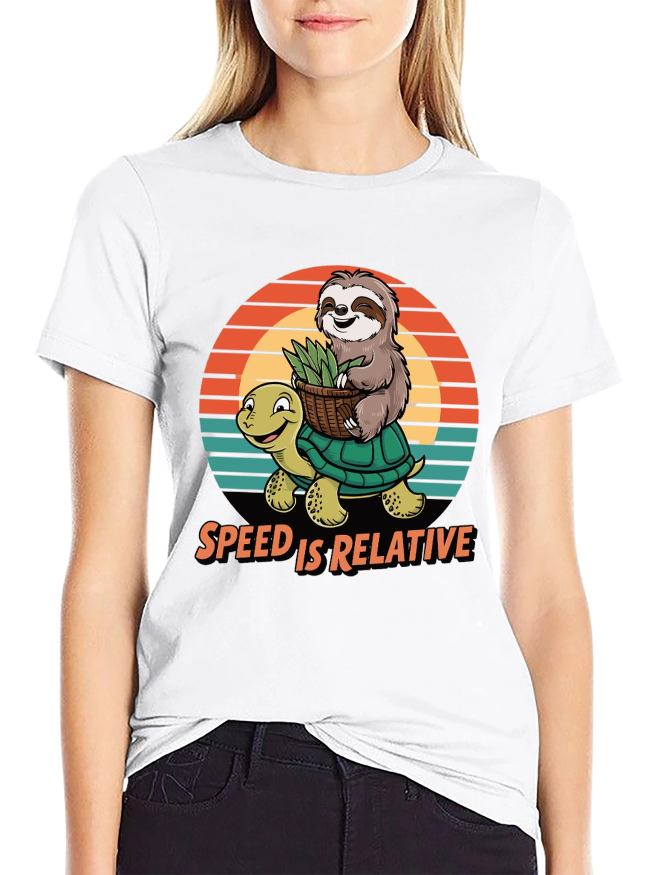 Speed is Relative Sloth & Turtle Graphic Tee