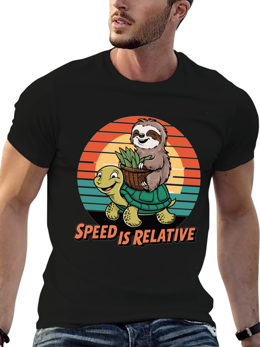Speed is Relative Sloth & Turtle Graphic Tee