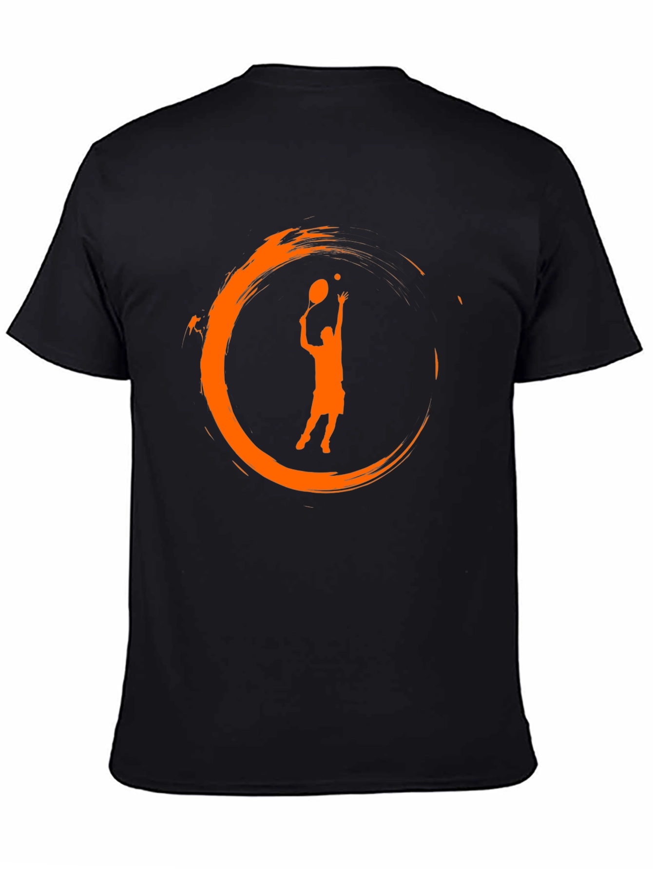 Tennis Serve Graphic Black T-Shirt