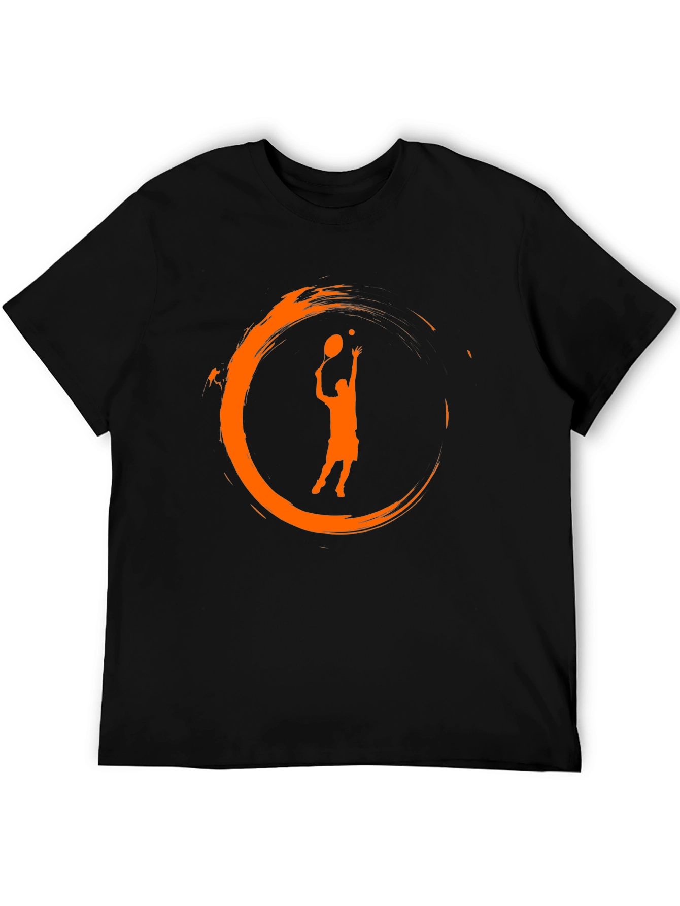 Tennis Serve Graphic Black T-Shirt