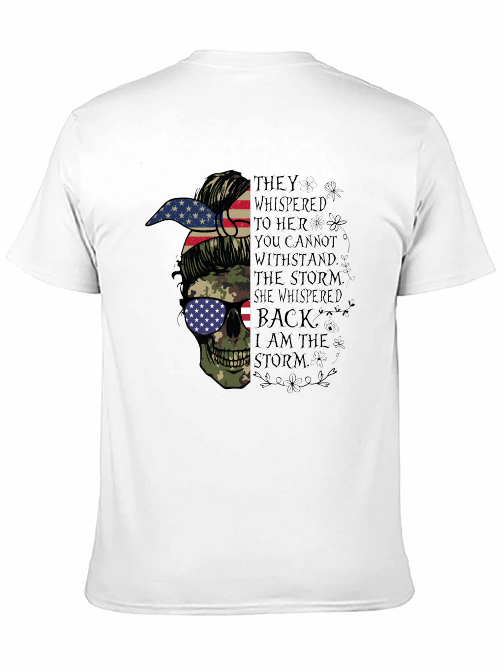 Skull Camo Flag Graphic T-Shirt