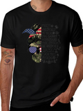 Skull Camo Flag Graphic T-Shirt