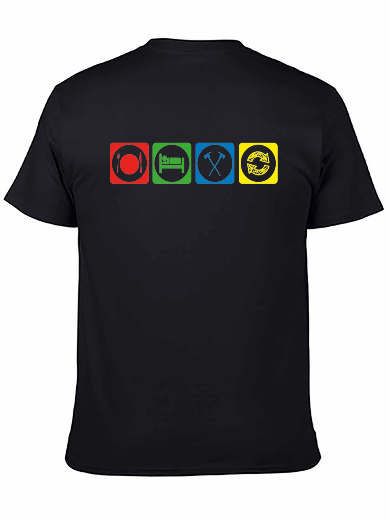 Eat Sleep Mine Repeat T-Shirt Funny Video Gamer Tee