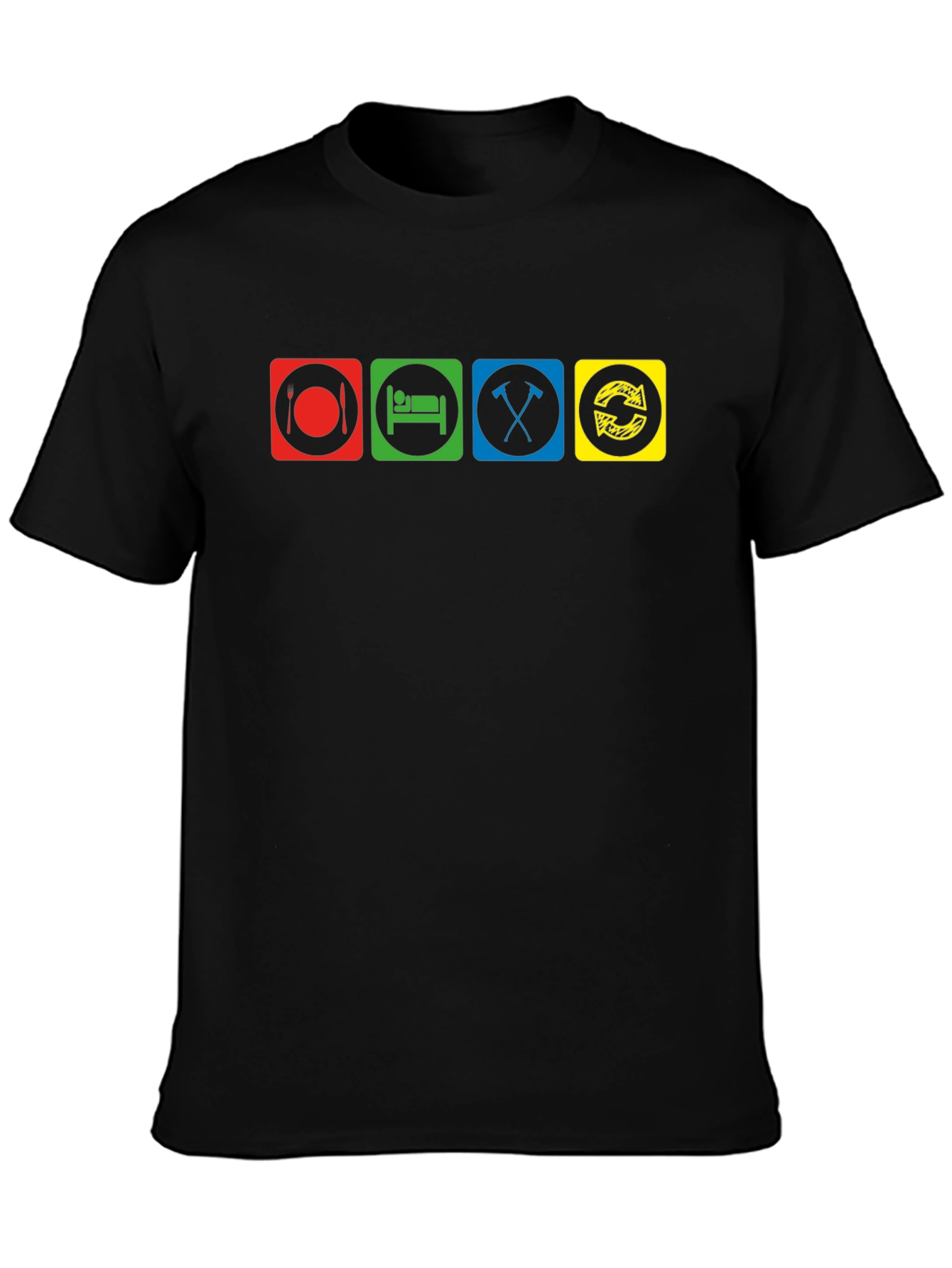 Eat Sleep Mine Repeat T-Shirt Funny Video Gamer Tee