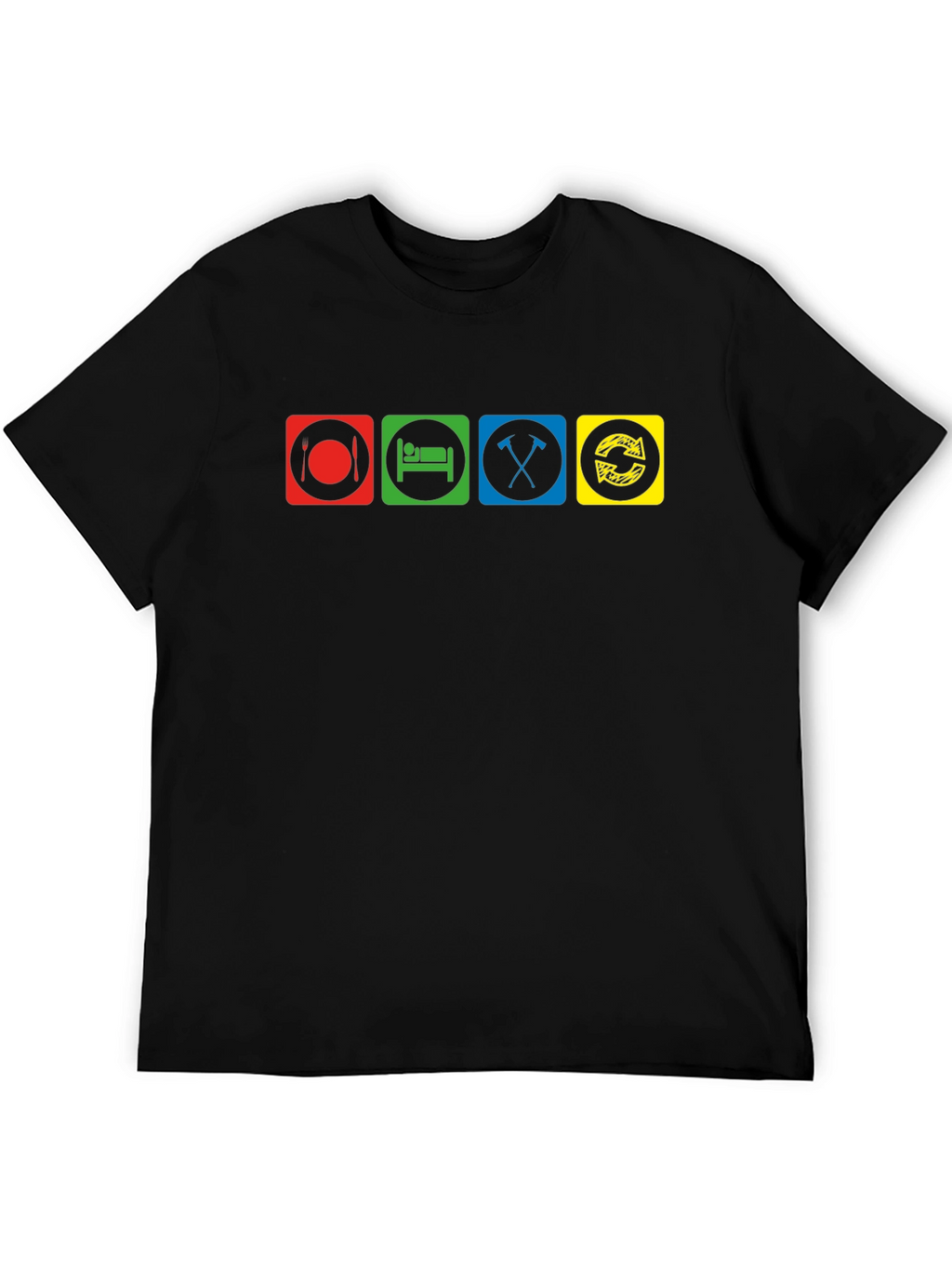 Eat Sleep Mine Repeat T-Shirt Funny Video Gamer Tee