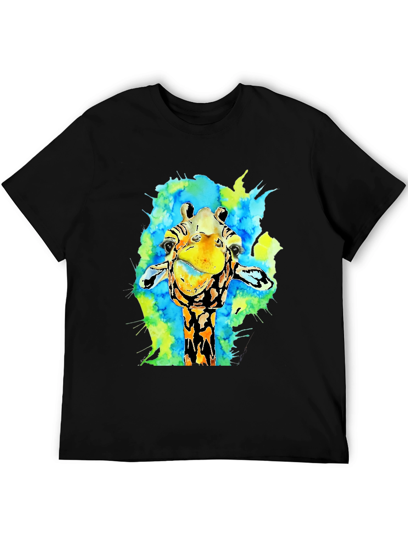 Watercolor Giraffe Graphic T-Shirt