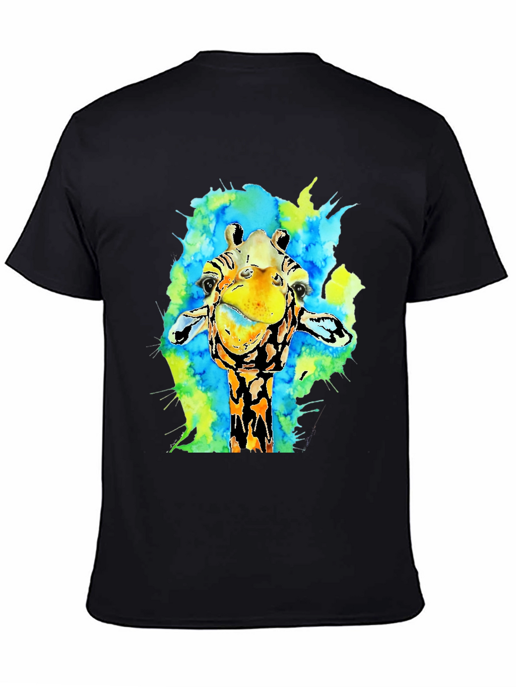 Watercolor Giraffe Graphic T-Shirt