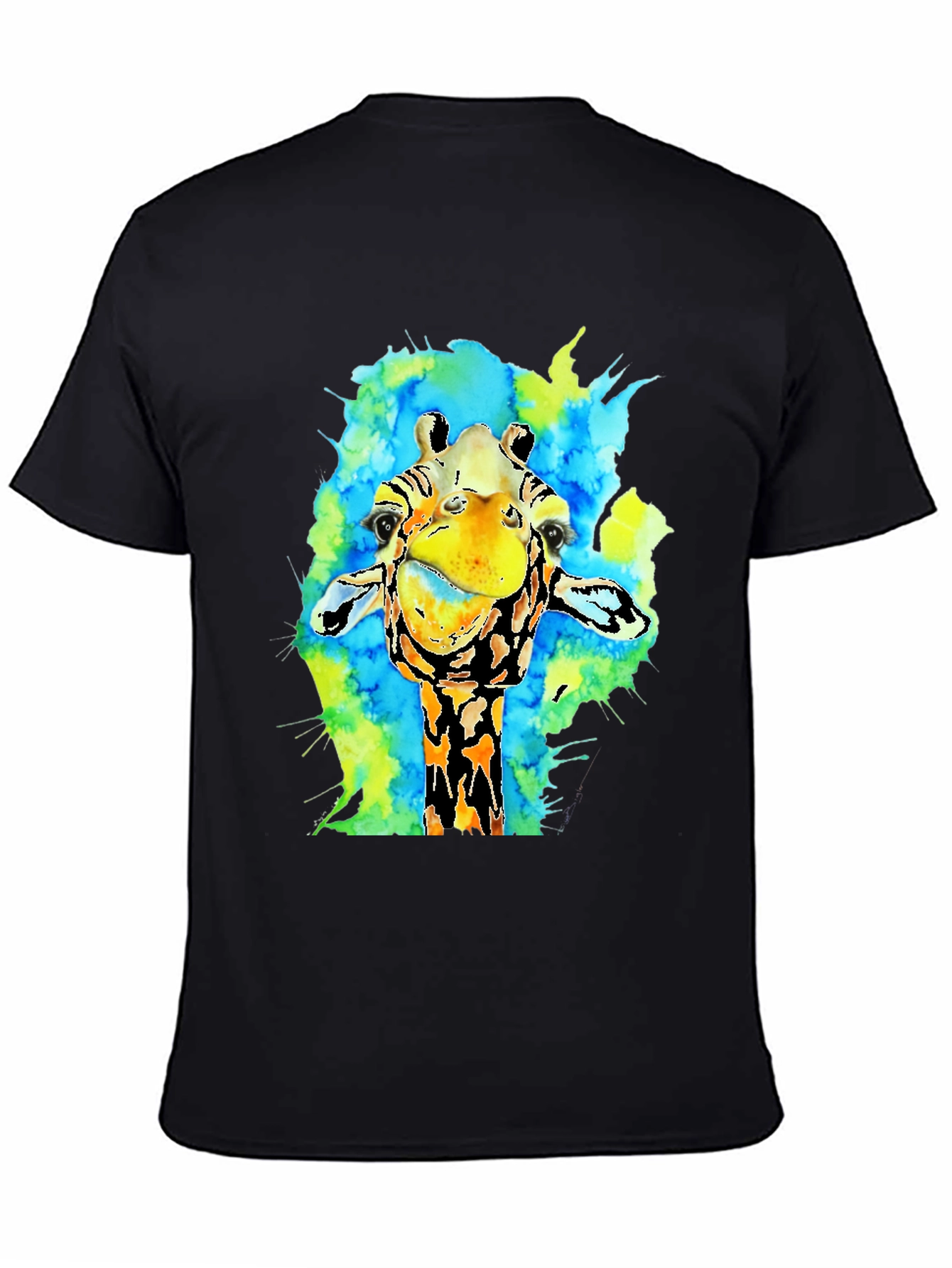 Watercolor Giraffe Graphic T-Shirt