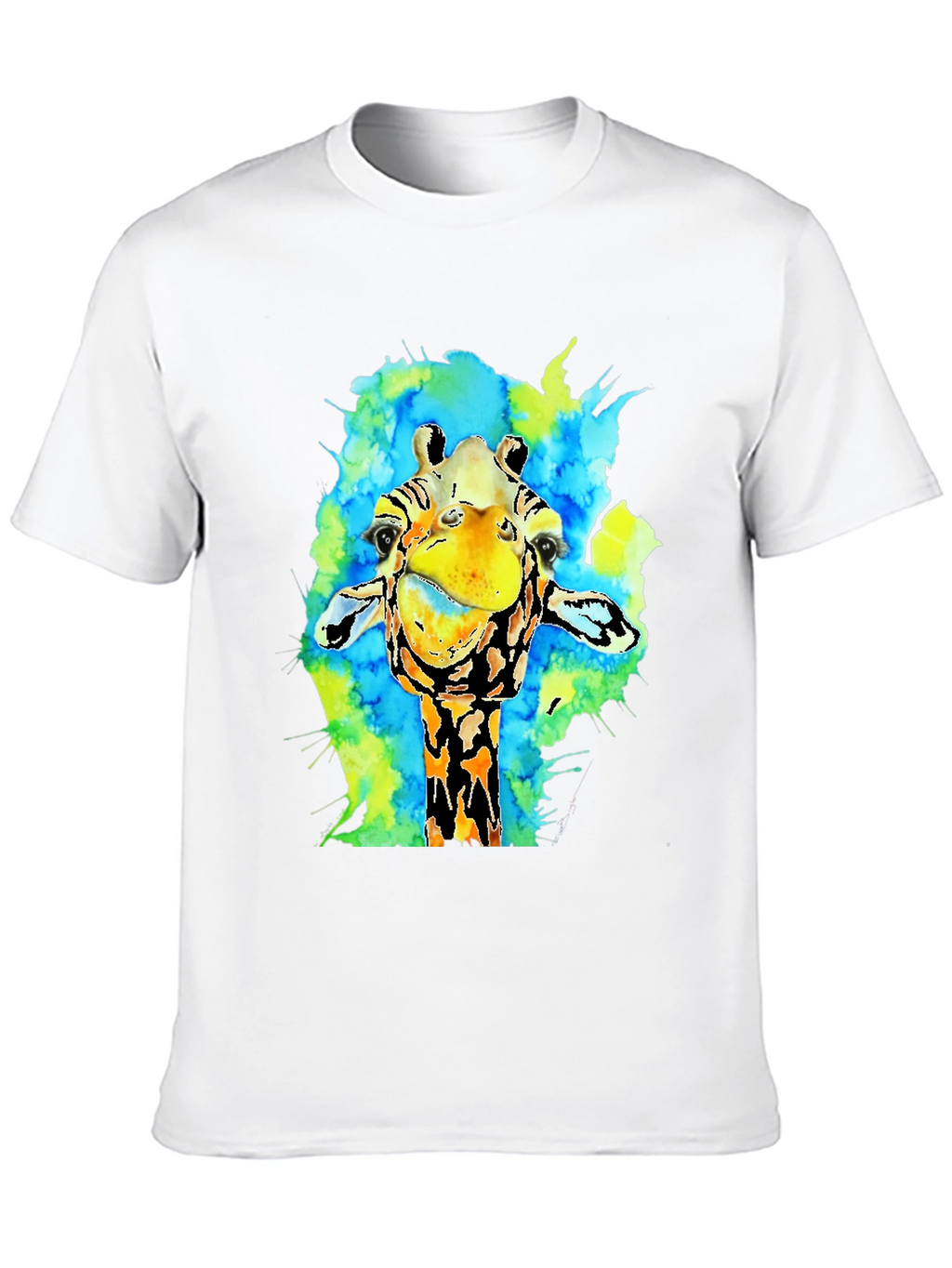 Watercolor Giraffe Graphic T-Shirt