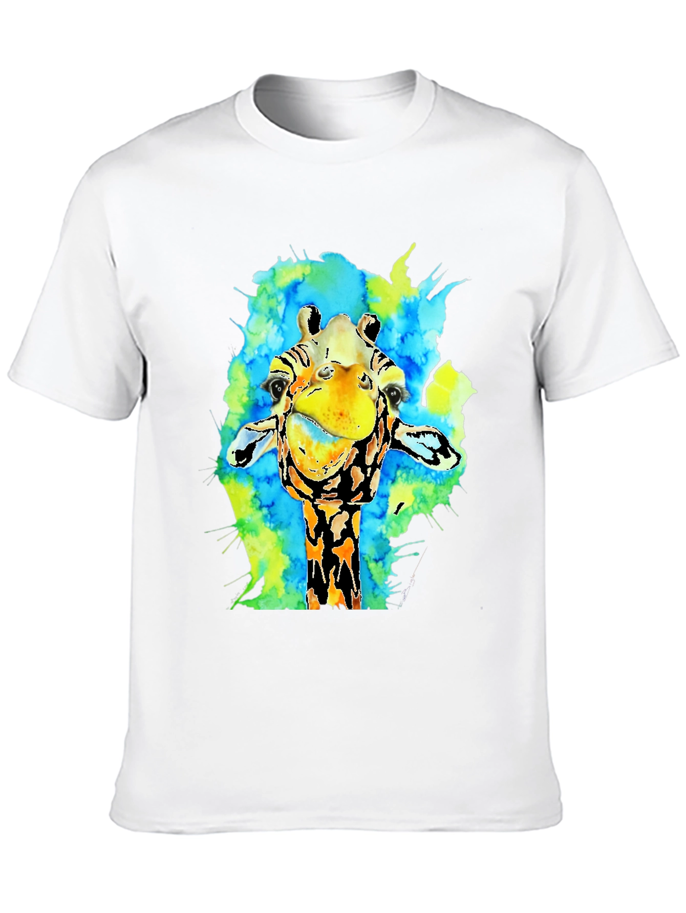 Watercolor Giraffe Graphic T-Shirt