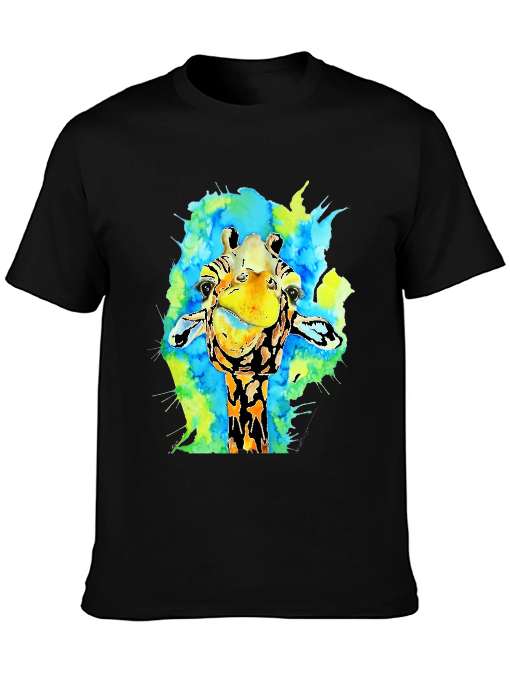 Watercolor Giraffe Graphic T-Shirt