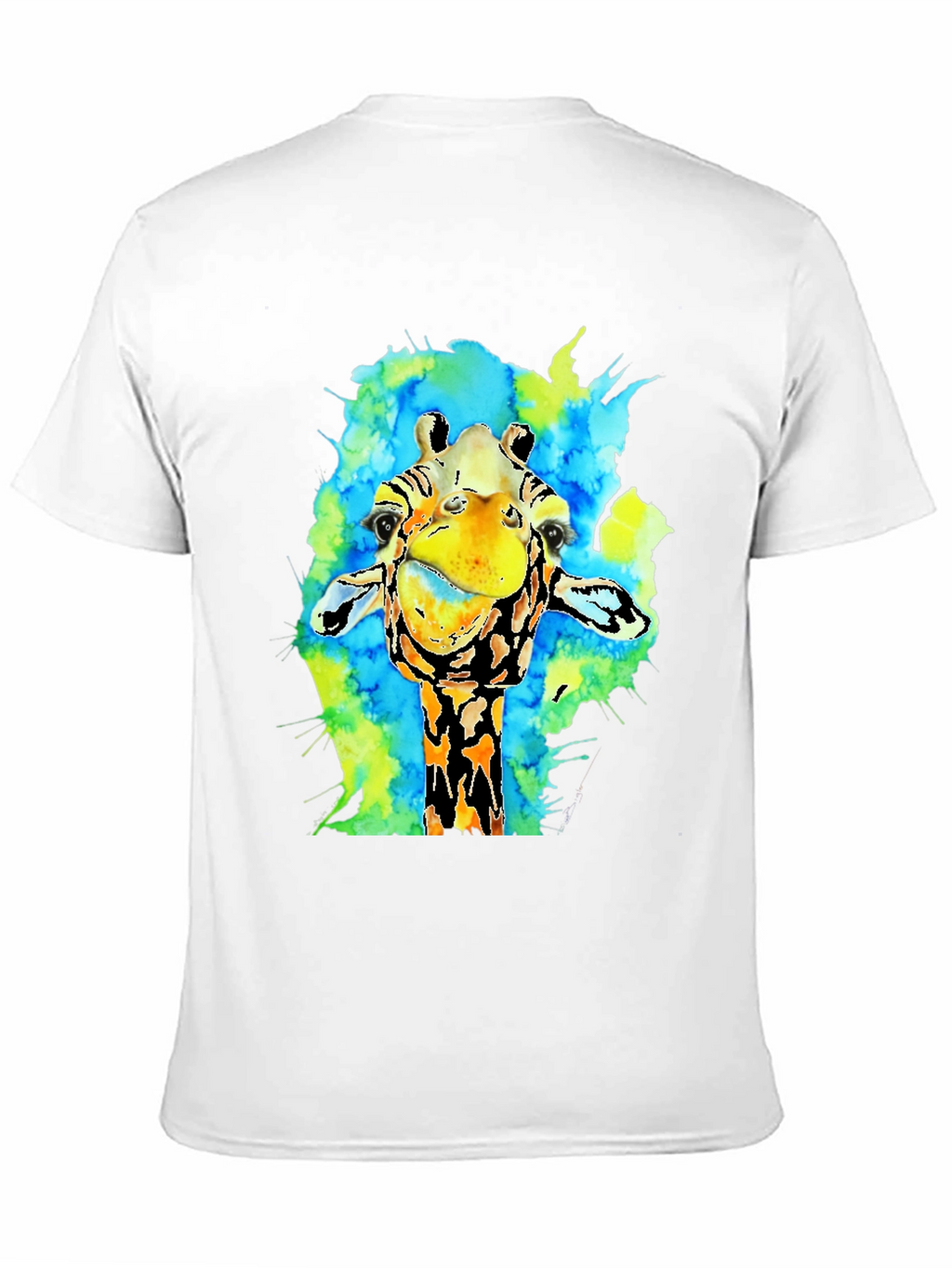 Watercolor Giraffe Graphic T-Shirt