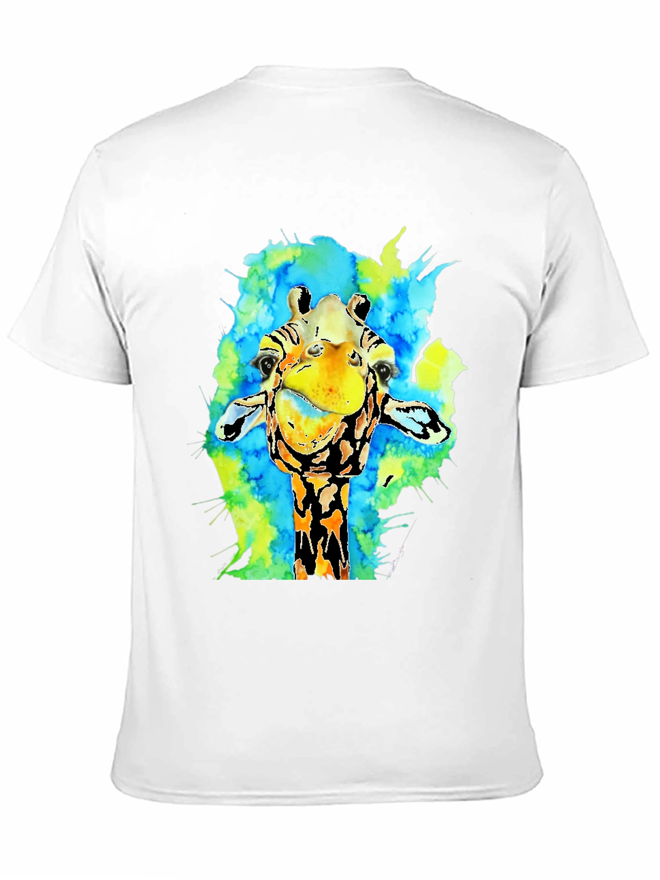 Watercolor Giraffe Graphic T-Shirt