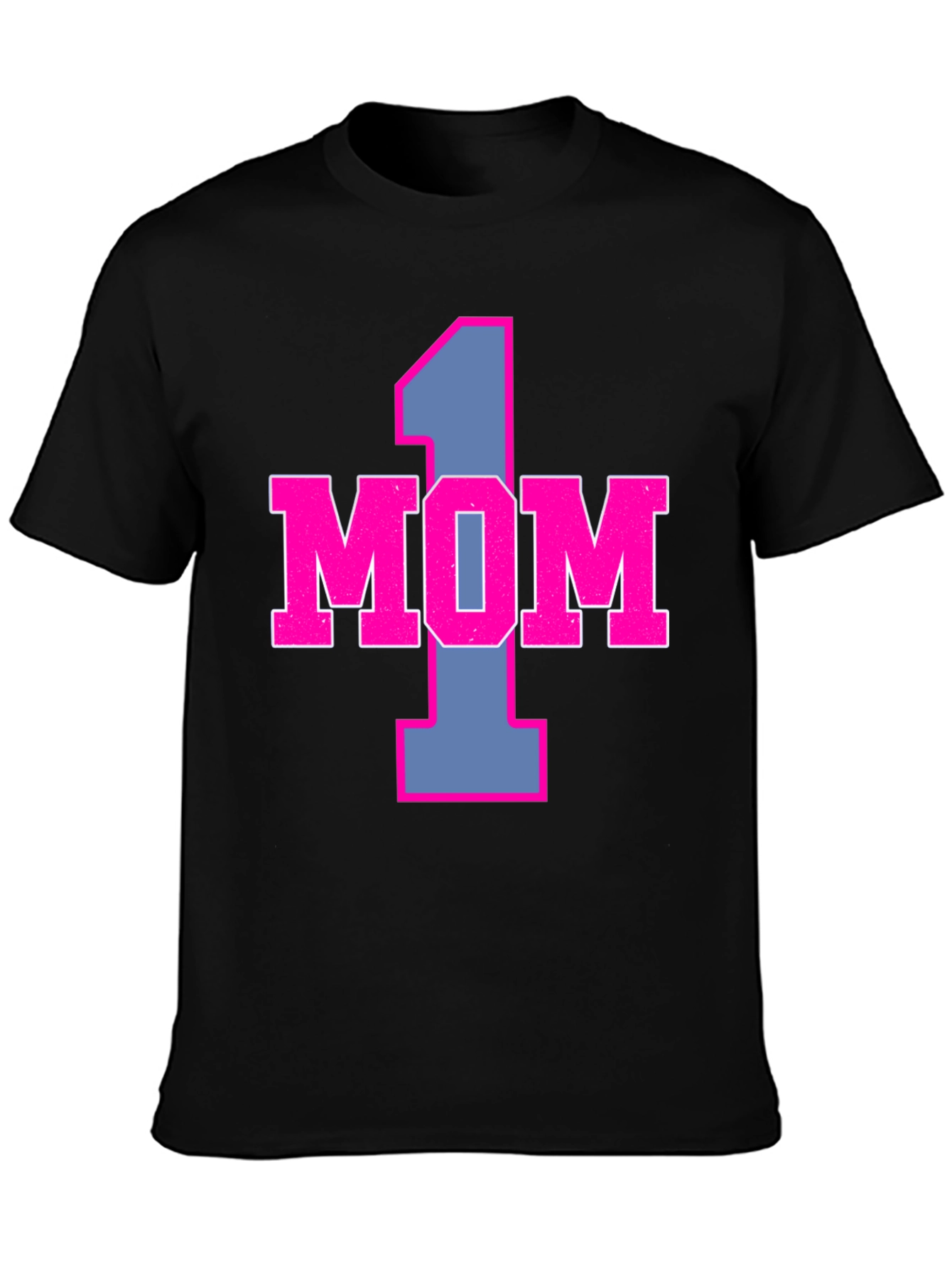 Number One Mom Graphic Tee - Black