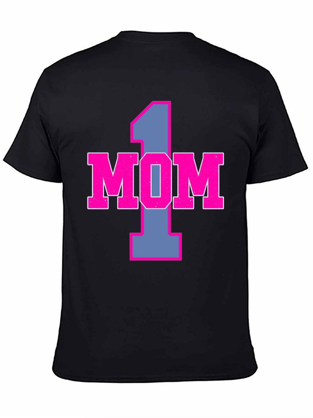 Number One Mom Graphic Tee - Black