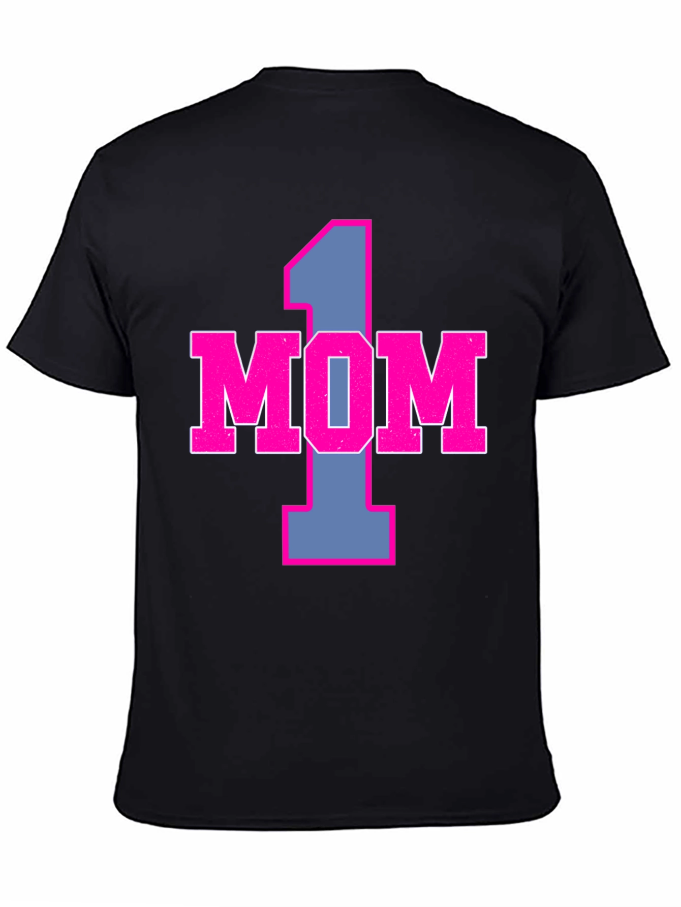 Number One Mom Graphic Tee - Black