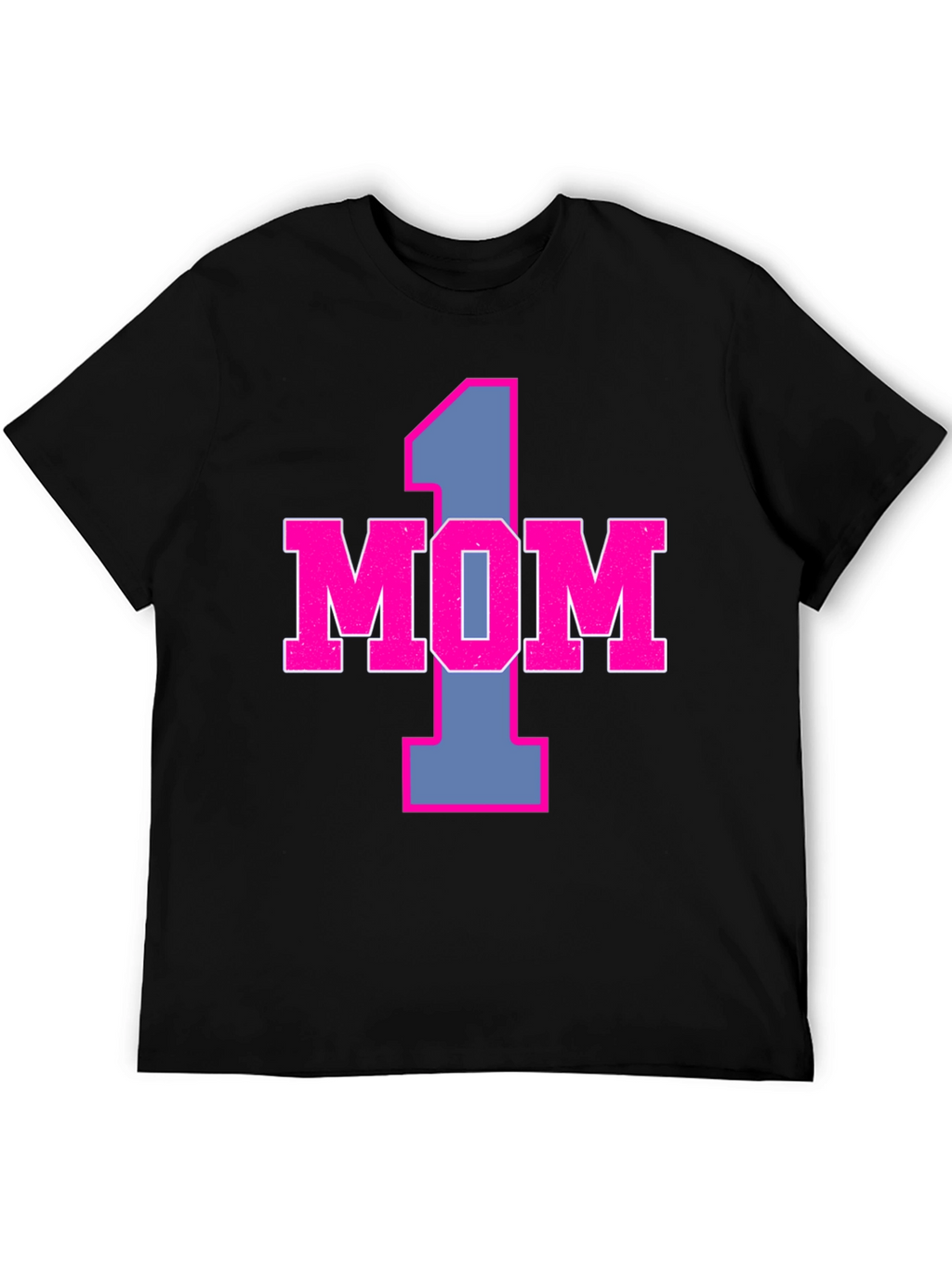 Number One Mom Graphic Tee - Black