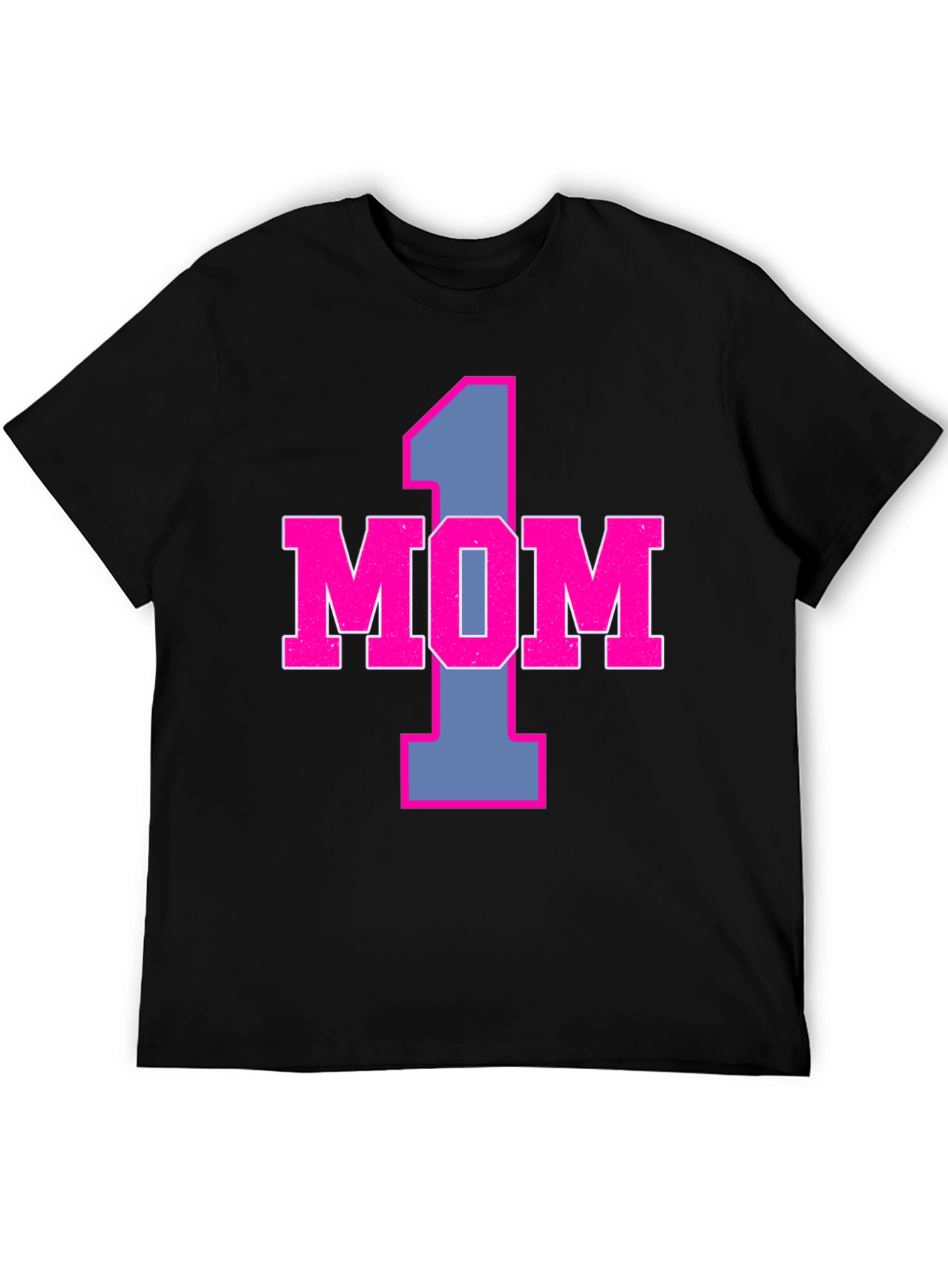 Number One Mom Graphic Tee - Black