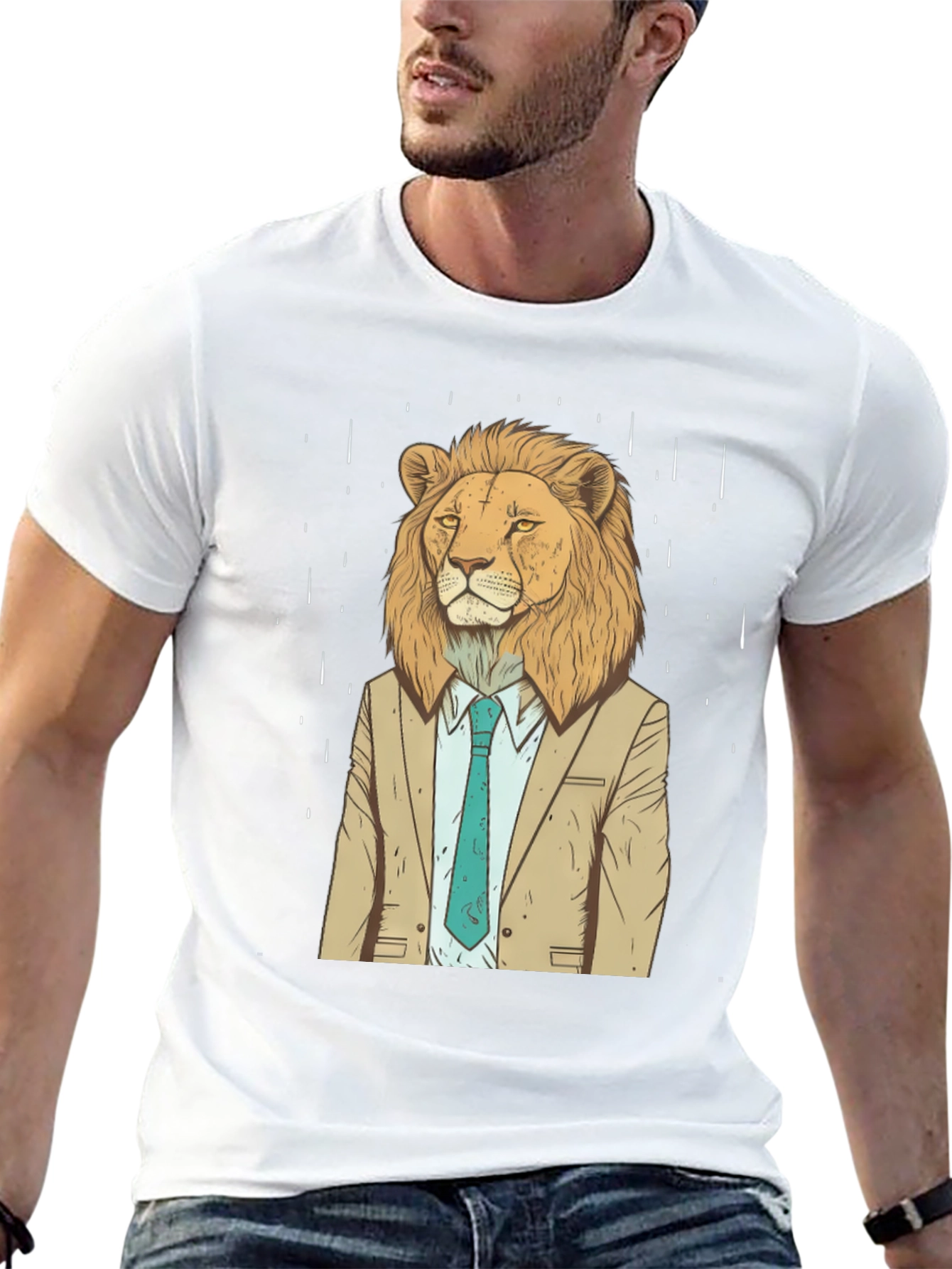 Lion Suit T-Shirt - Cool Animal Graphic Tee