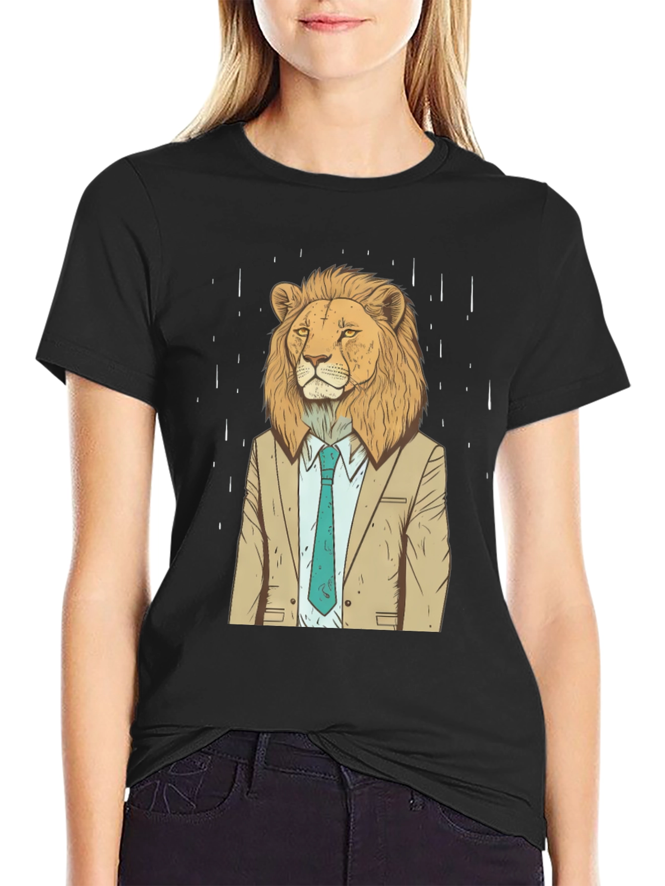 Lion Suit T-Shirt - Cool Animal Graphic Tee
