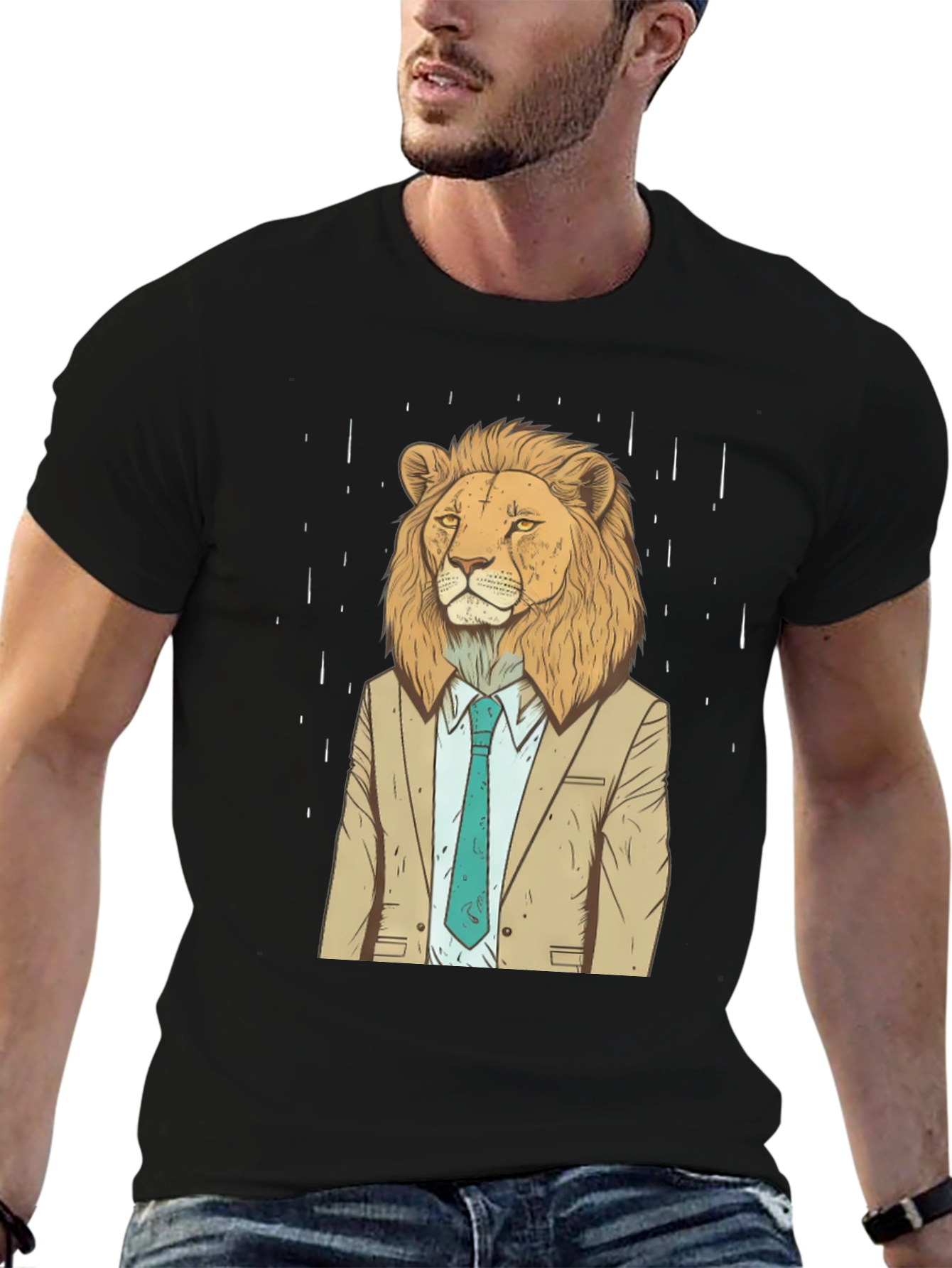 Lion Suit T-Shirt - Cool Animal Graphic Tee