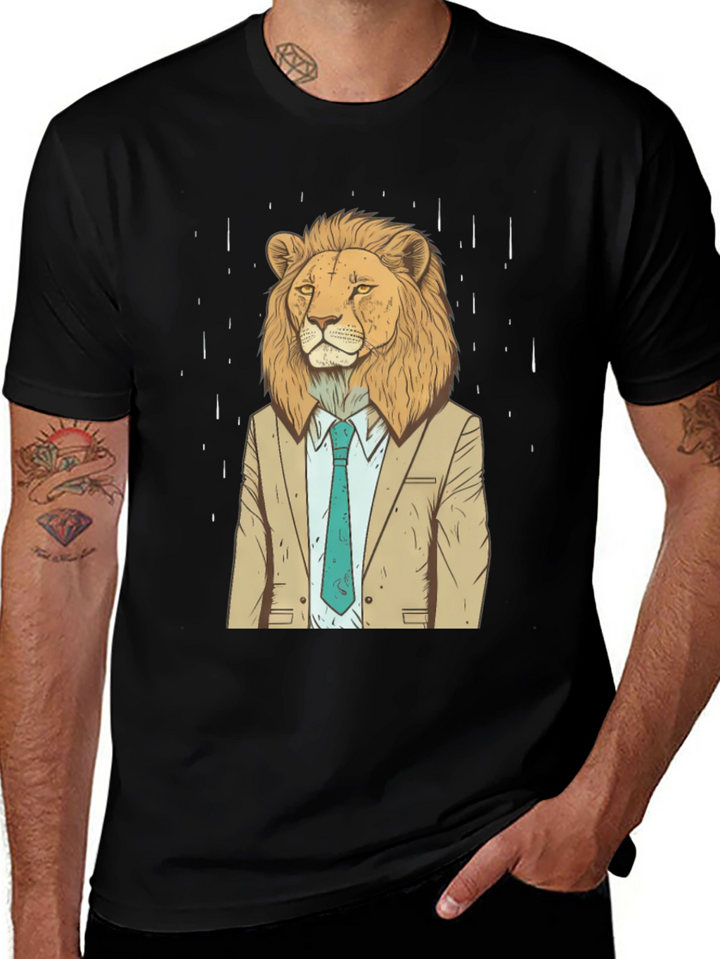 Lion Suit T-Shirt - Cool Animal Graphic Tee