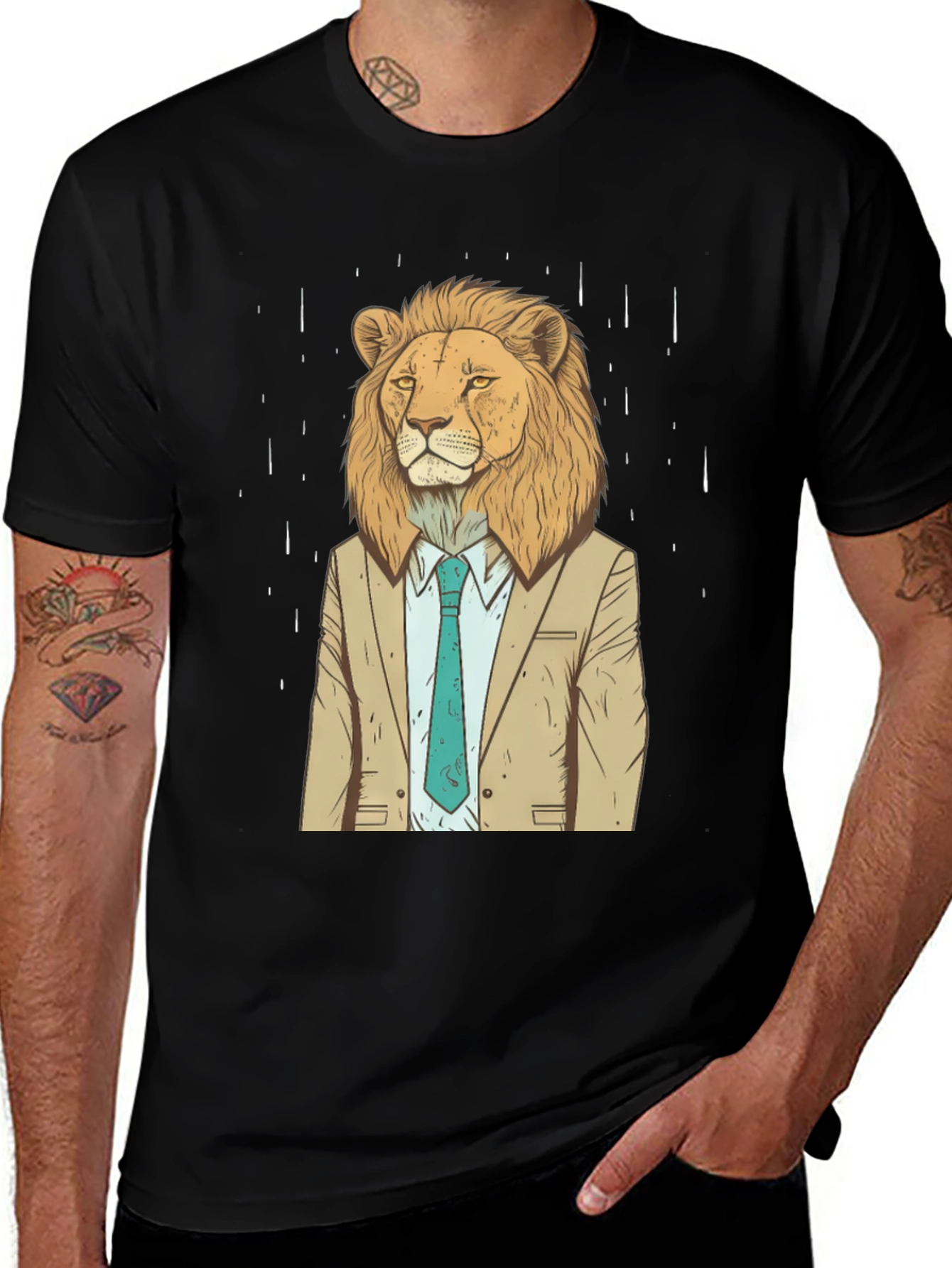 Lion Suit T-Shirt - Cool Animal Graphic Tee
