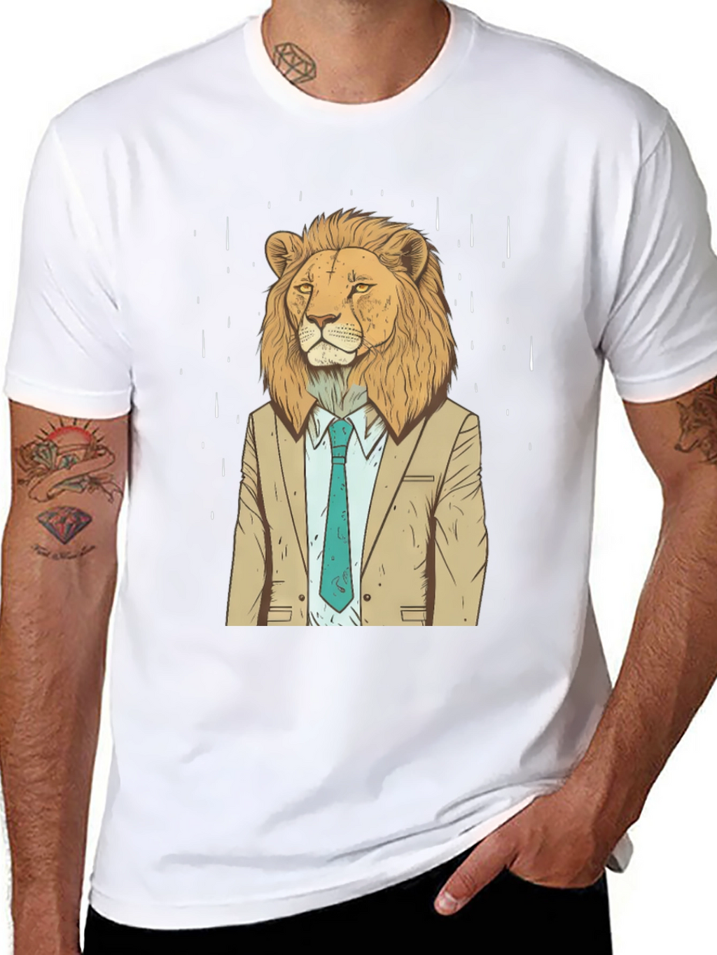 Lion Suit T-Shirt - Cool Animal Graphic Tee